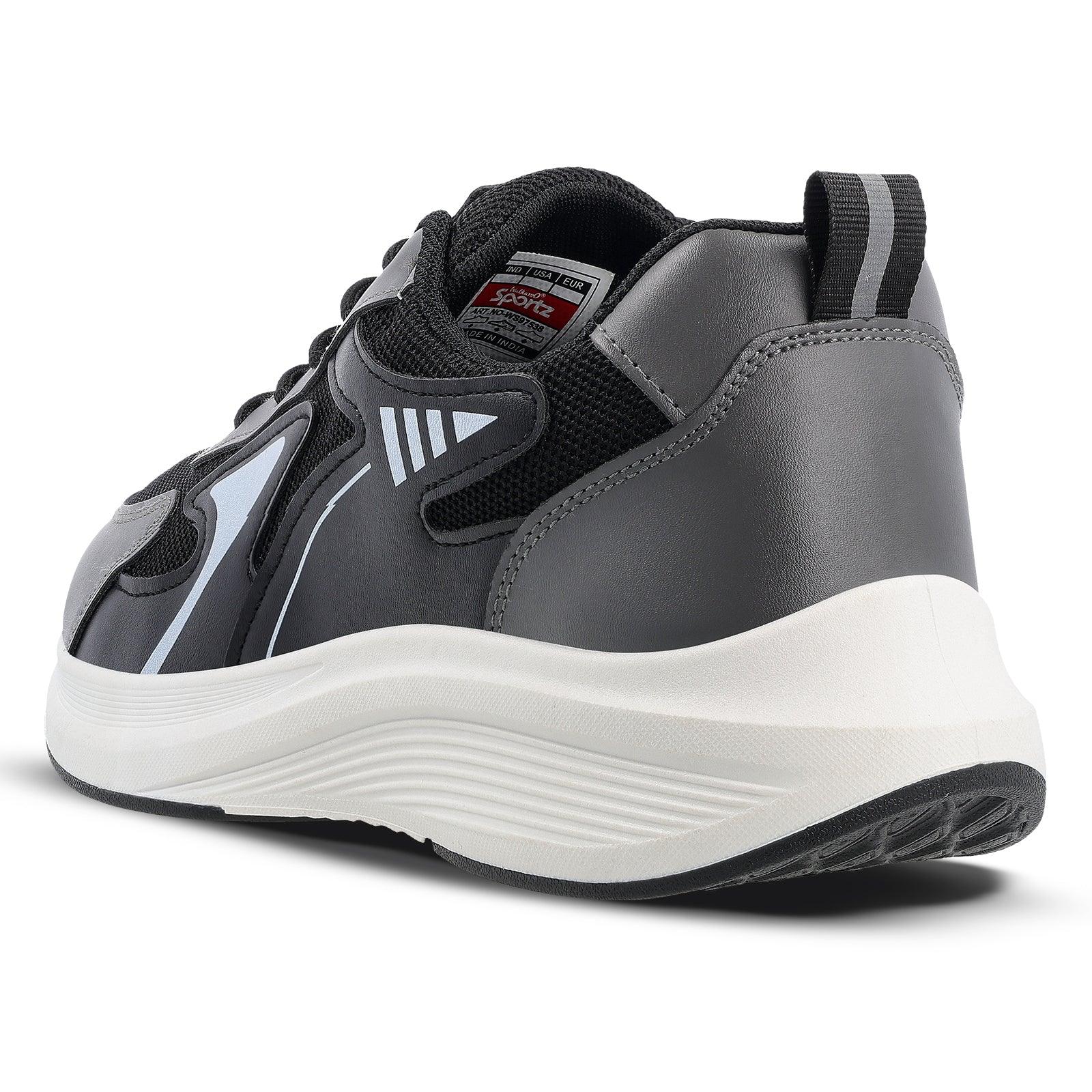 Men's Lace-up Casual Shoes - WS97538 Black Grey - Image 6