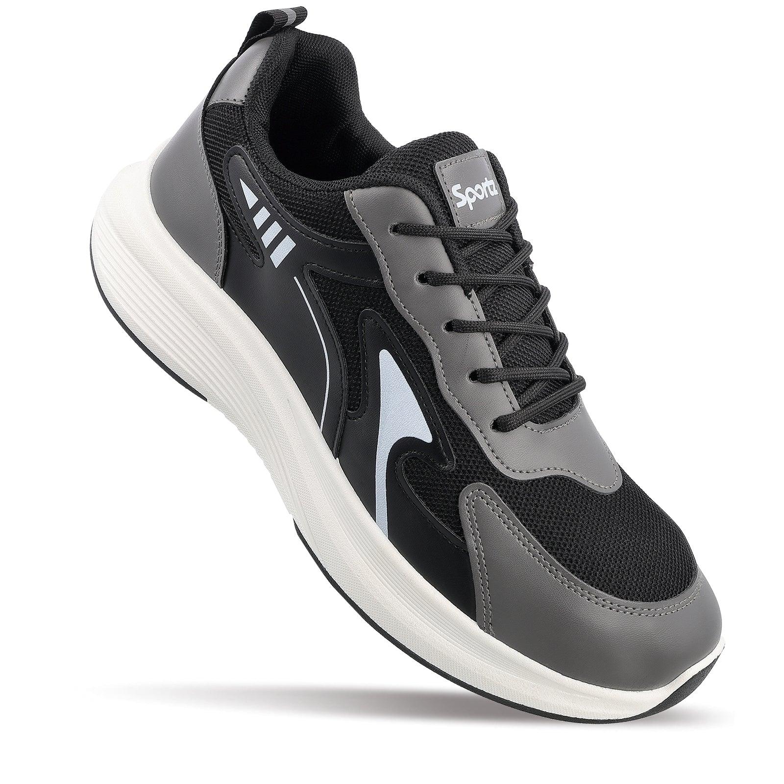 Men's Lace-up Casual Shoes - WS97538 Black Grey - Image 7