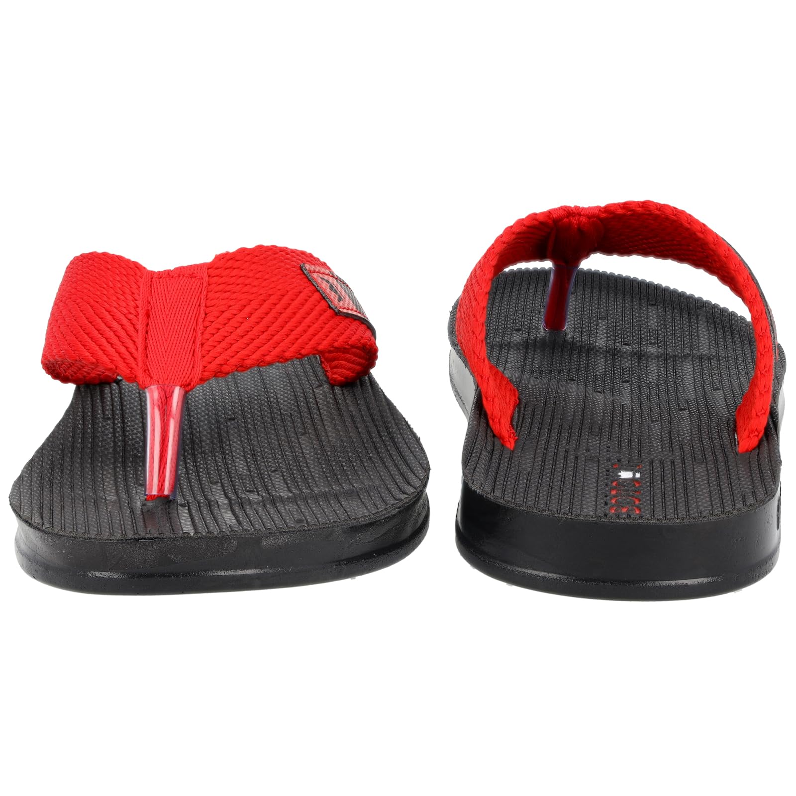 BOTOWI Men's Slipper - BW3501 Black Red - Image 5