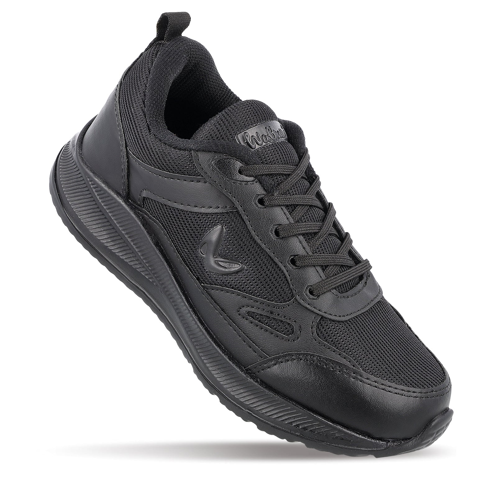 Boy's Lace-up Sports Shoe - WS3093 Black - Image 3