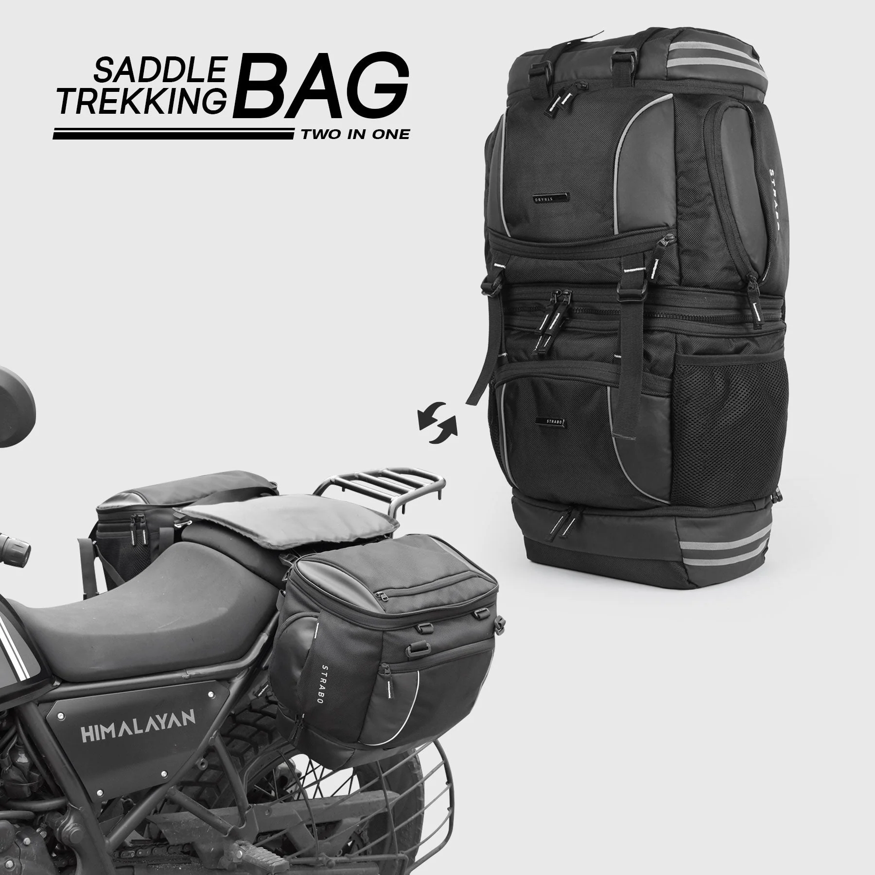 Daytona Convertible Bike Saddle Bag / Trekking Bag - Image 2