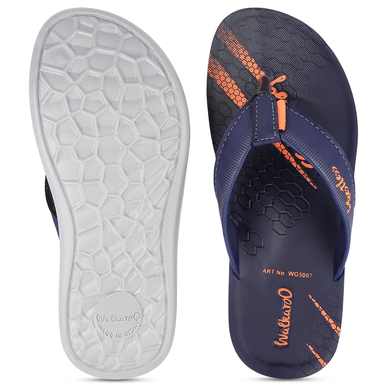 Kid's Daily Wear Sandals - WG5007 Blue Orange - Image 2
