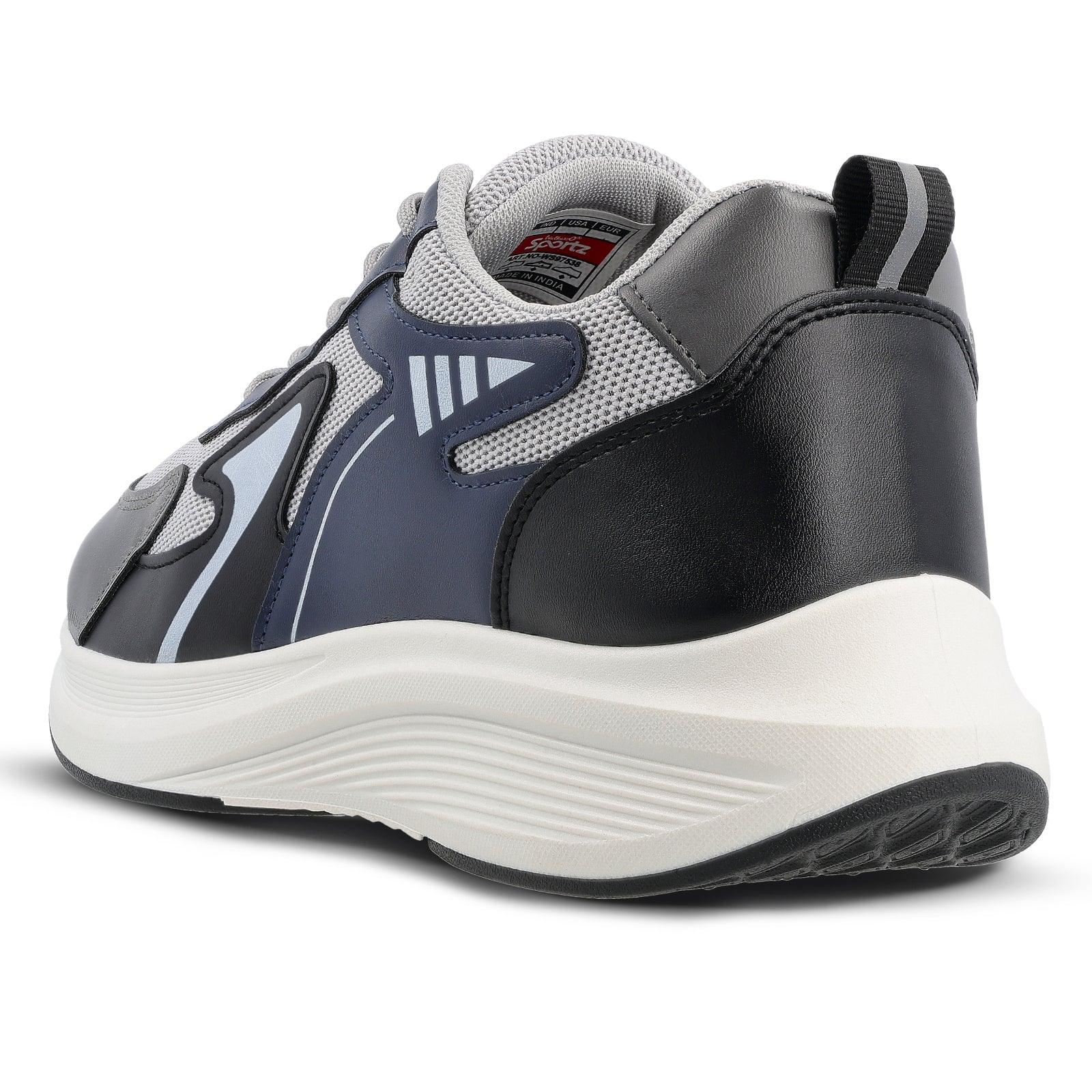 Men's Lace-up Casual Shoes - WS97538 Navy Blue Grey - Image 7