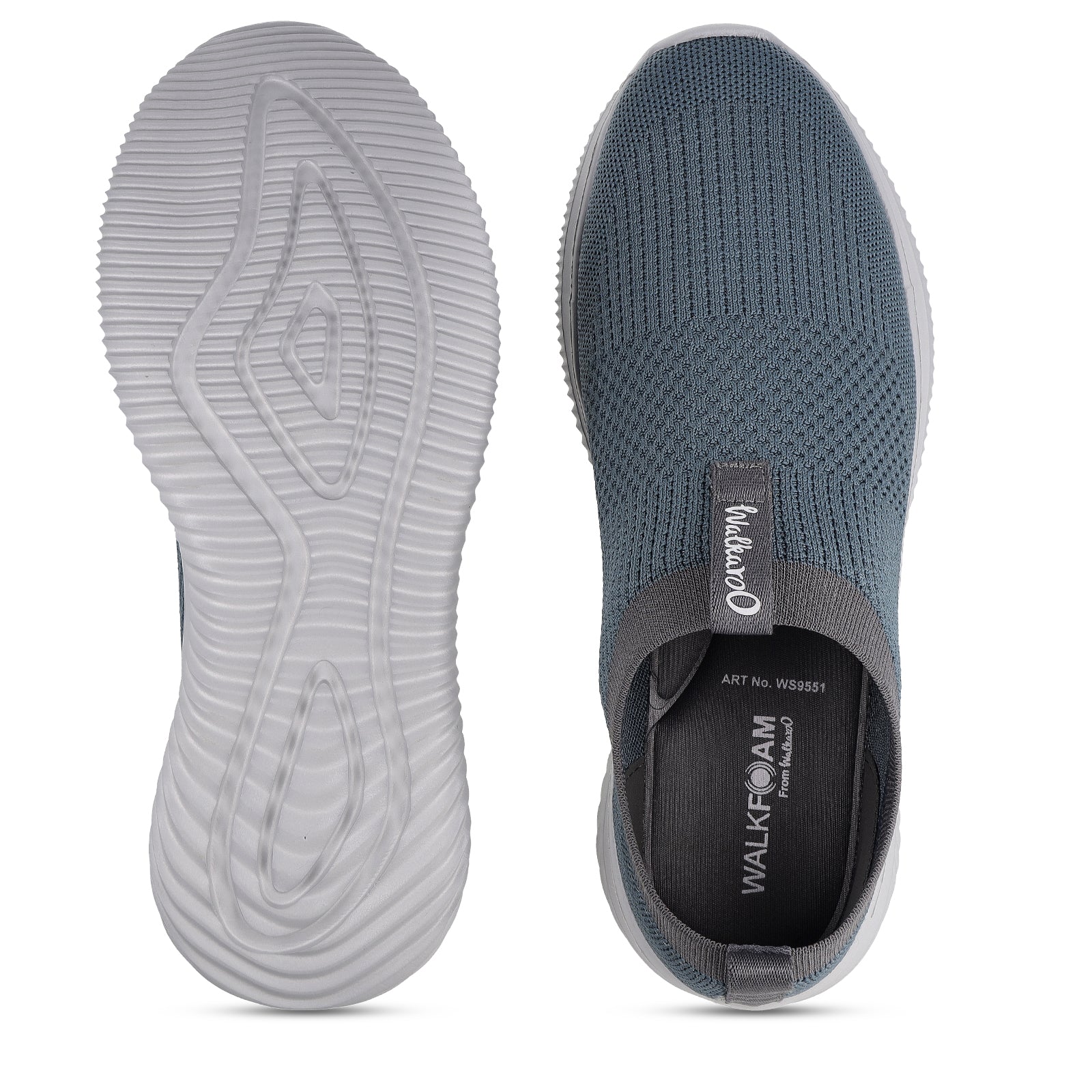 Men`s Slip-on Walking Shoes - WS9551 Cyan Grey - Image 2