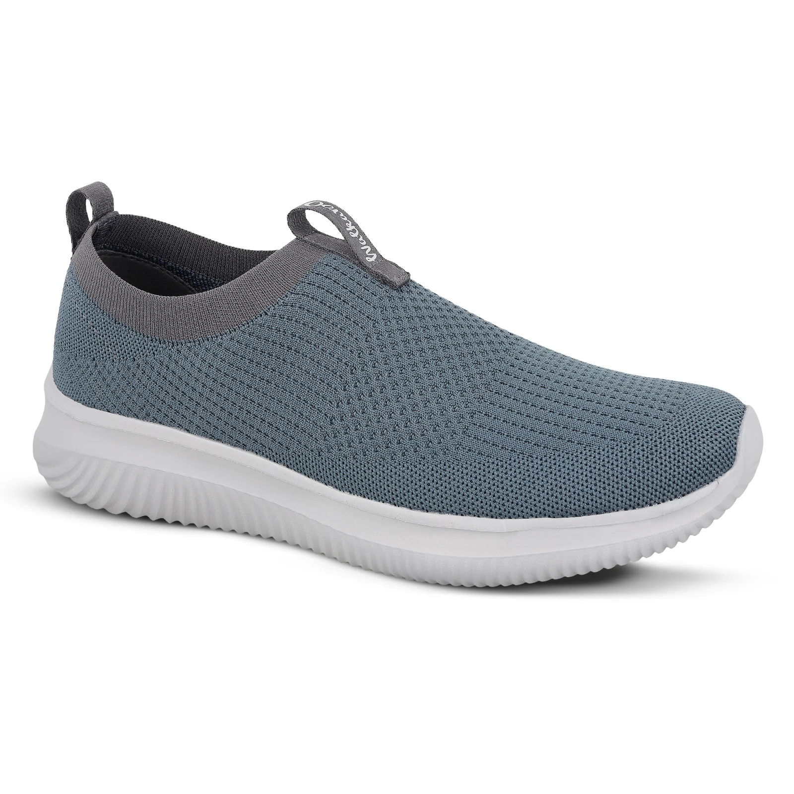 Men`s Slip-on Walking Shoes - WS9551 Cyan Grey - Image 4
