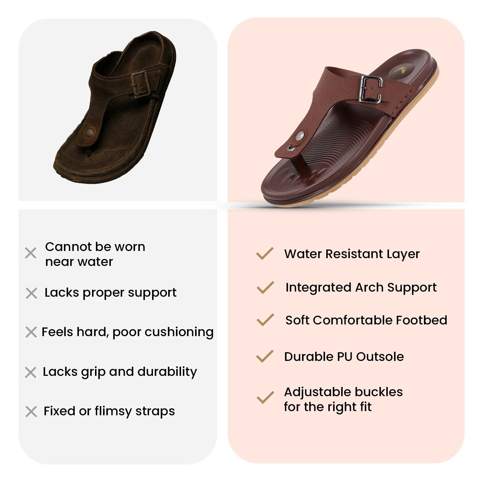 Men's Bounceez Water Resistant Sandals - WGP53088 Black - Image 2