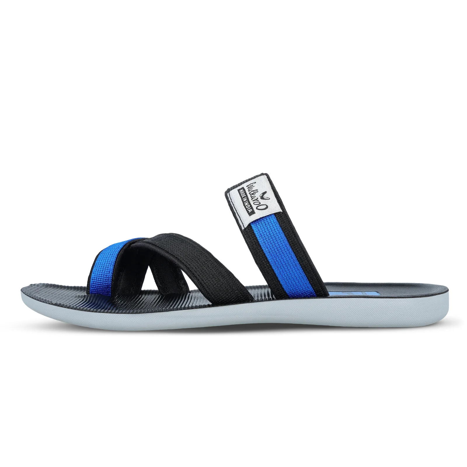 Men's Cross Strap Sandals - GG8210 Black Blue - Image 3
