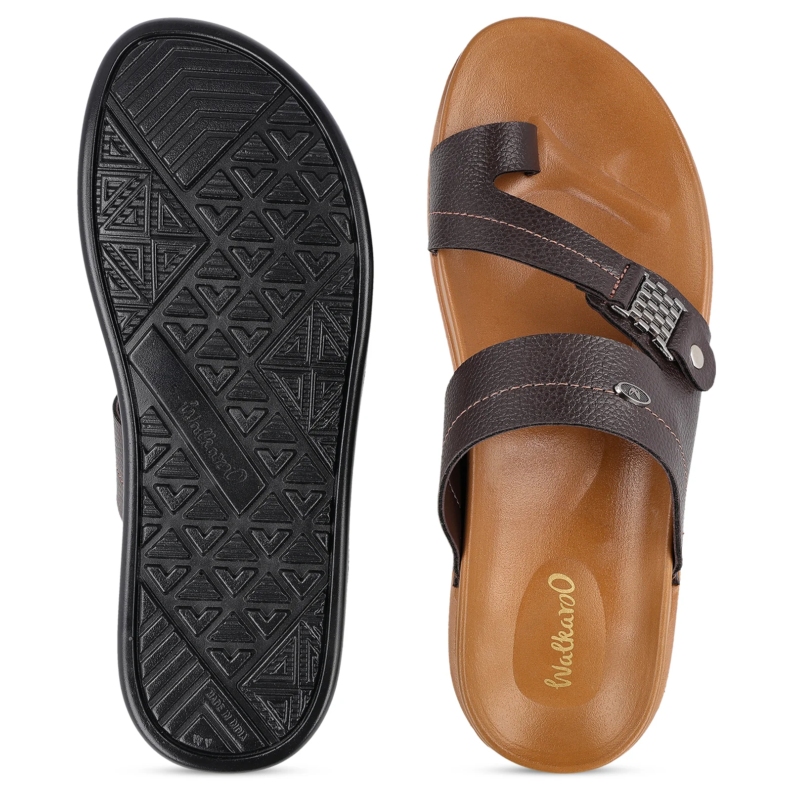 Men's Daily Wear Comfort Sandals - WGP53015 Brown - Image 3