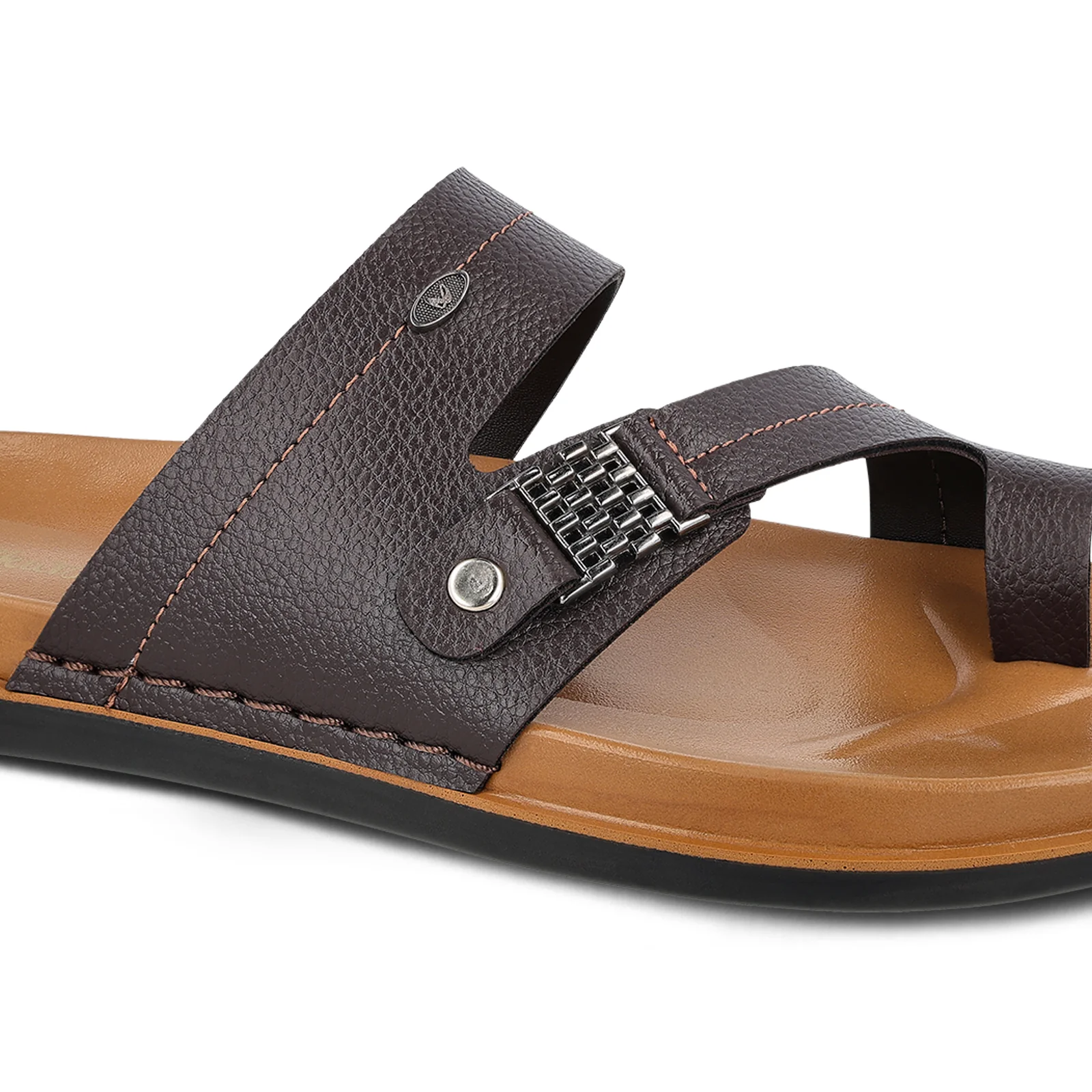 Men's Daily Wear Comfort Sandals - WGP53015 Brown - Image 5