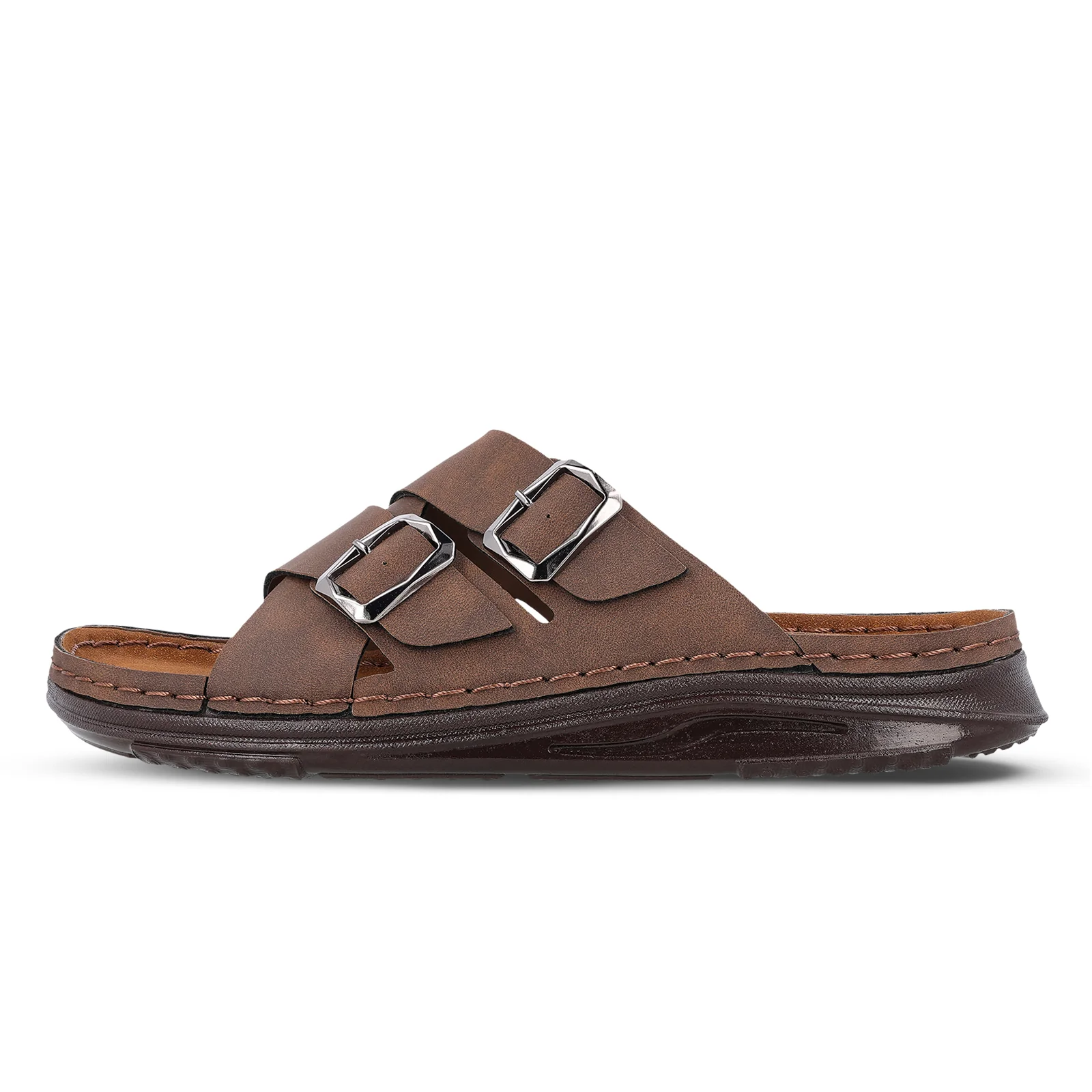 Men's Daily Wear Comfort Sandals - WGP53052 Brown - Image 4