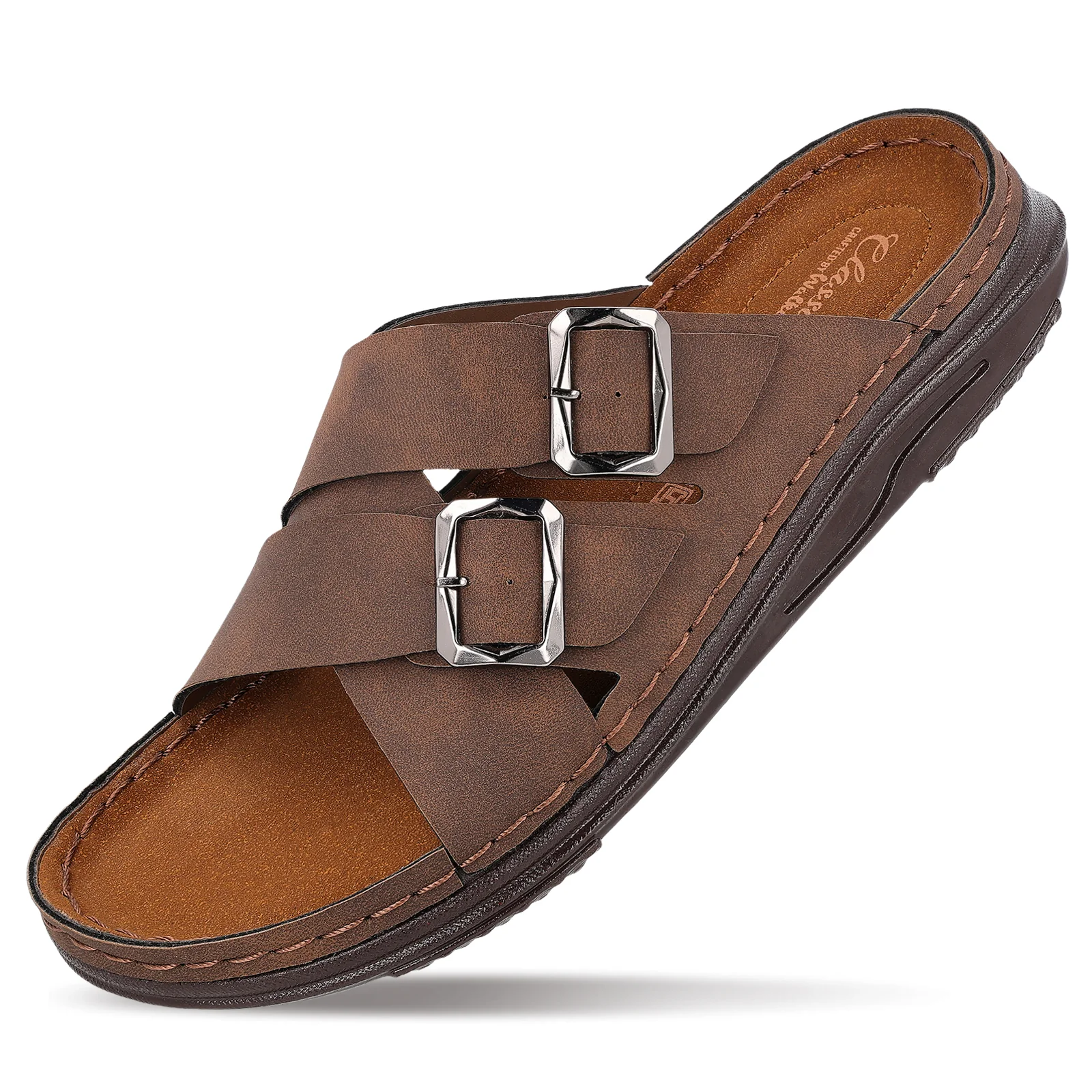 Men's Daily Wear Comfort Sandals - WGP53052 Brown - Image 6