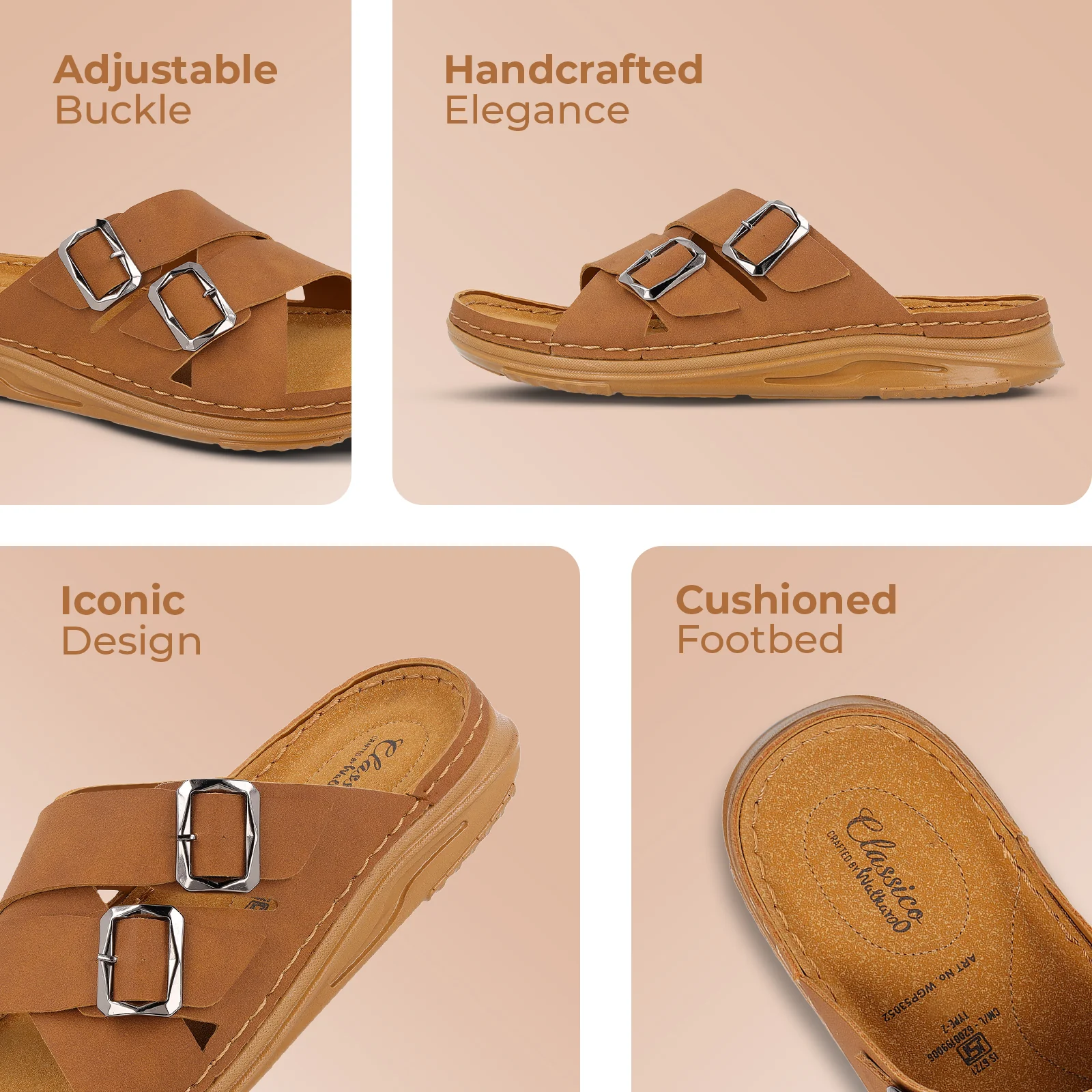 Men's Daily Wear Comfort Sandals - WGP53052 Tan - Image 2