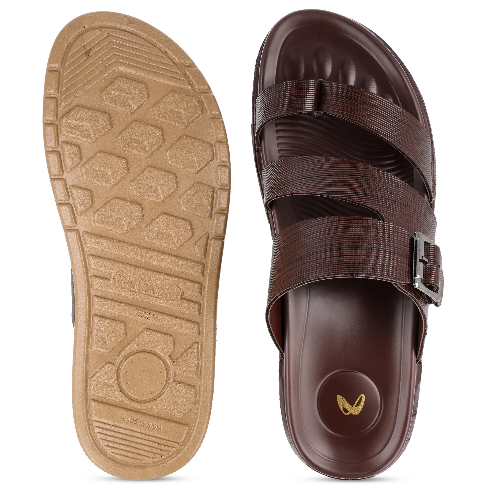 Men's Daily Wear Comfort Sandals - WGP53209 Brown - Image 3