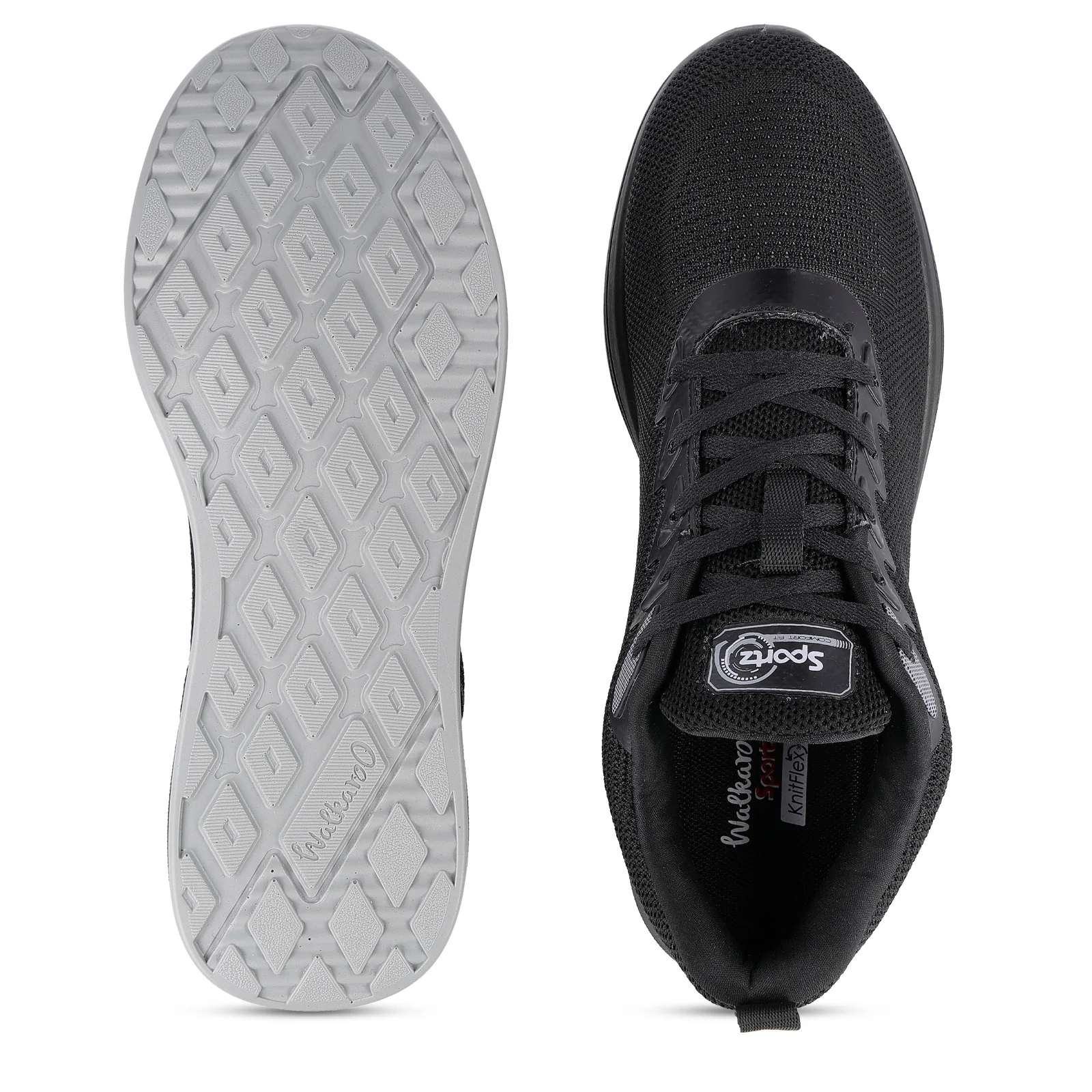 Men's Daily Wear Non Marking Sports Shoes - WS6091 Black - Image 2