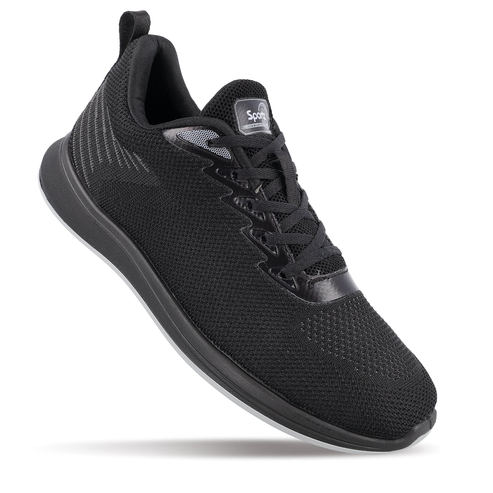 Men's Daily Wear Non Marking Sports Shoes - WS6091 Black - Image 3