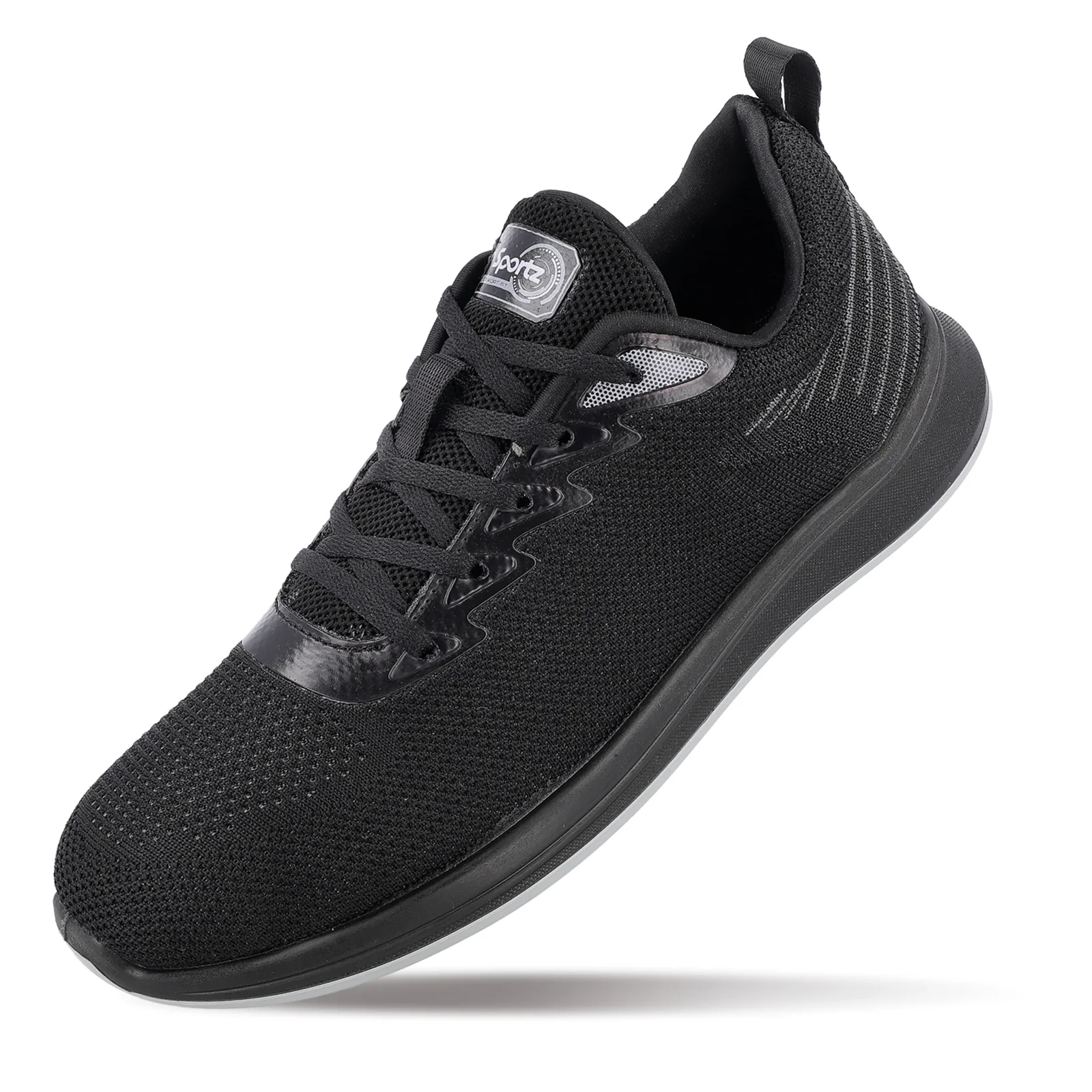 Men's Daily Wear Non Marking Sports Shoes - WS6091 Black - Image 7