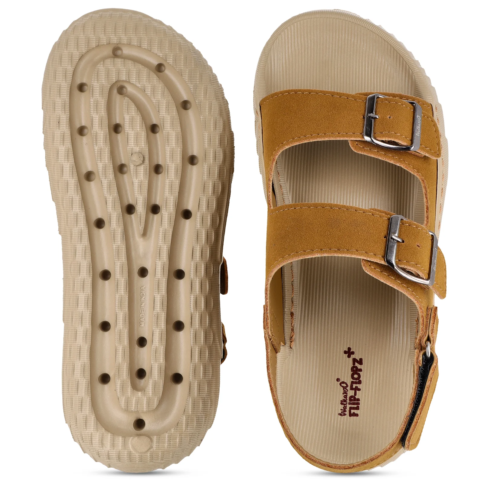 Men's Daily Wear Sandals - WE8822 Khaki Tan - Image 2