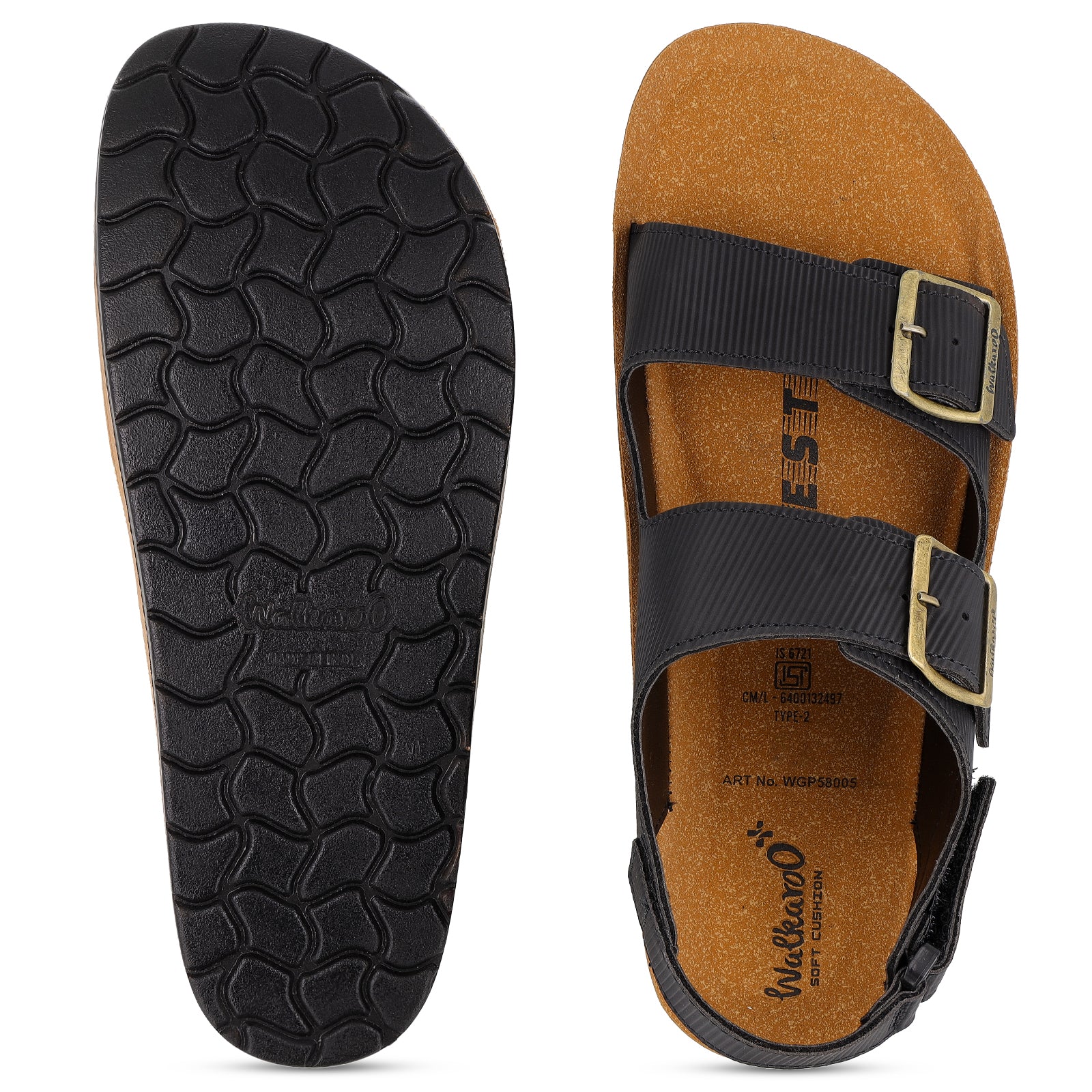 Men's Daily Wear Sandals - WGP58005 Black - Image 2