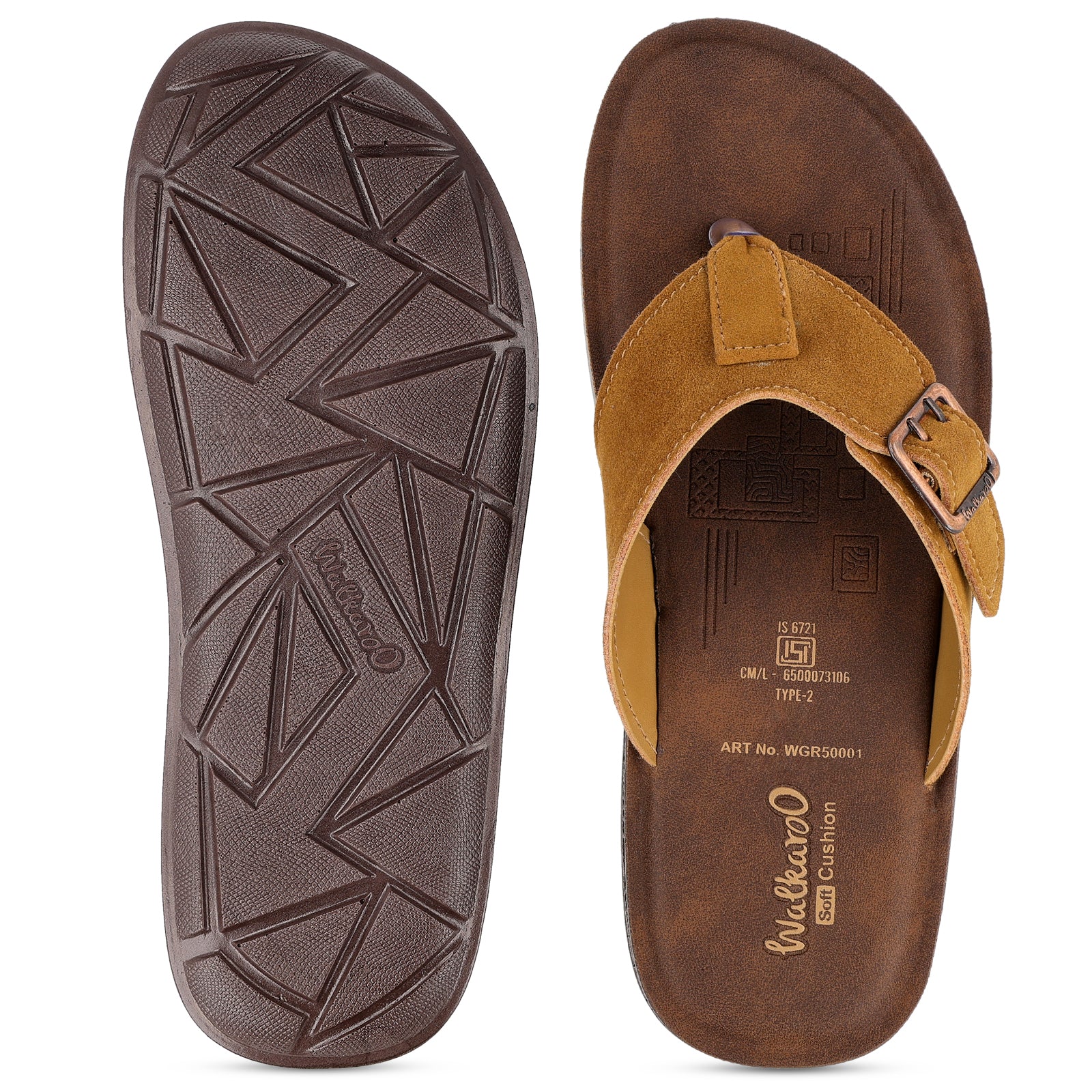 Men's Daily Wear Sandals - WGR50001 Camel - Image 2