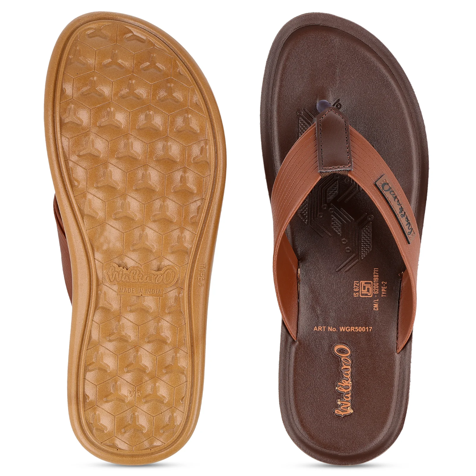 Men's Daily Wear Sandals - WGR50017 Brown - Image 2