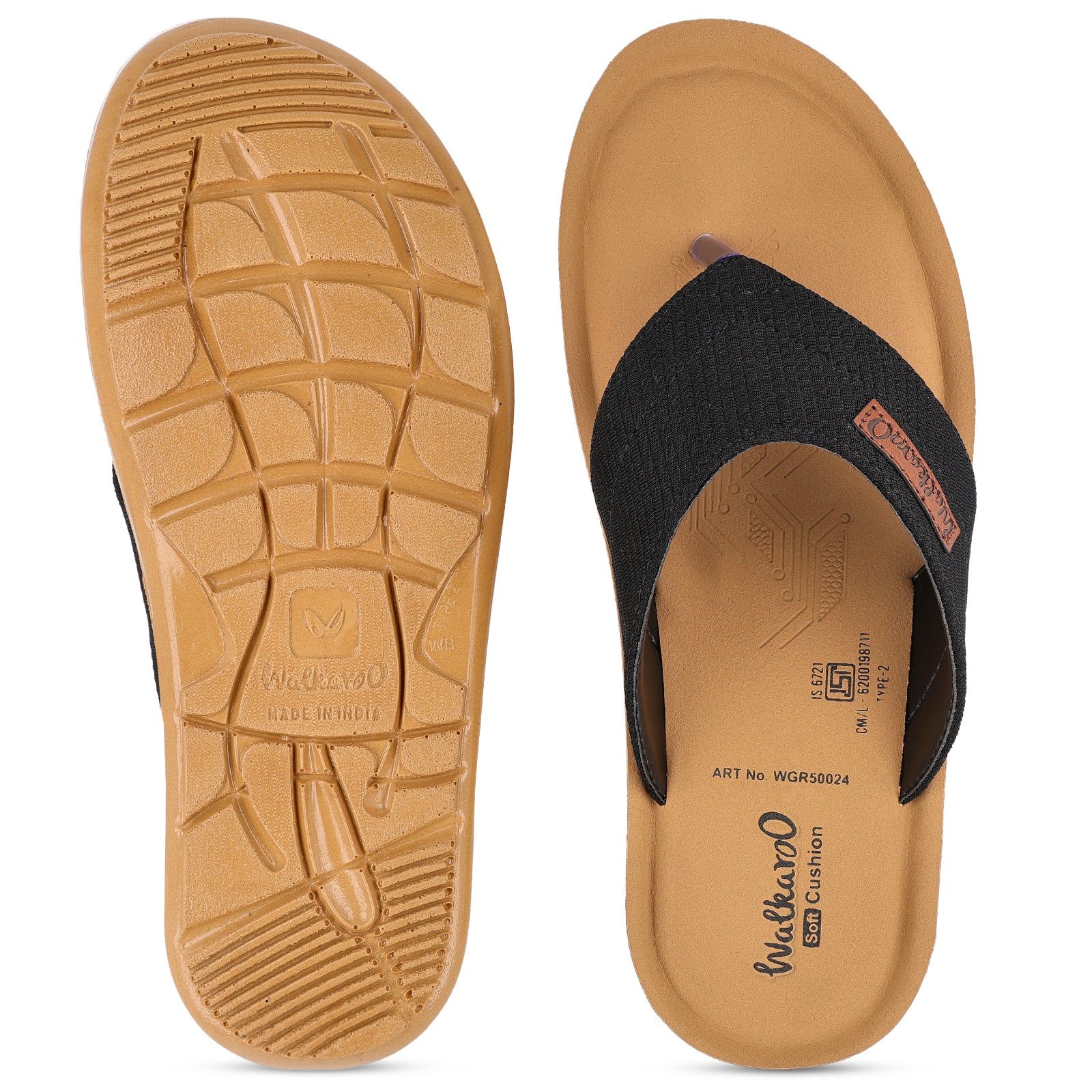Men's Daily Wear Sandals - WGR50024 Black - Image 3