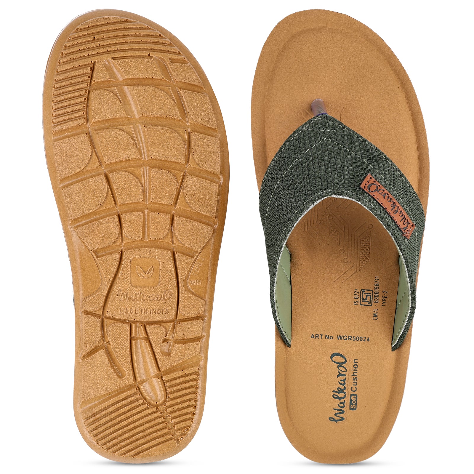 Men's Daily Wear Sandals - WGR50024 Olive - Image 3