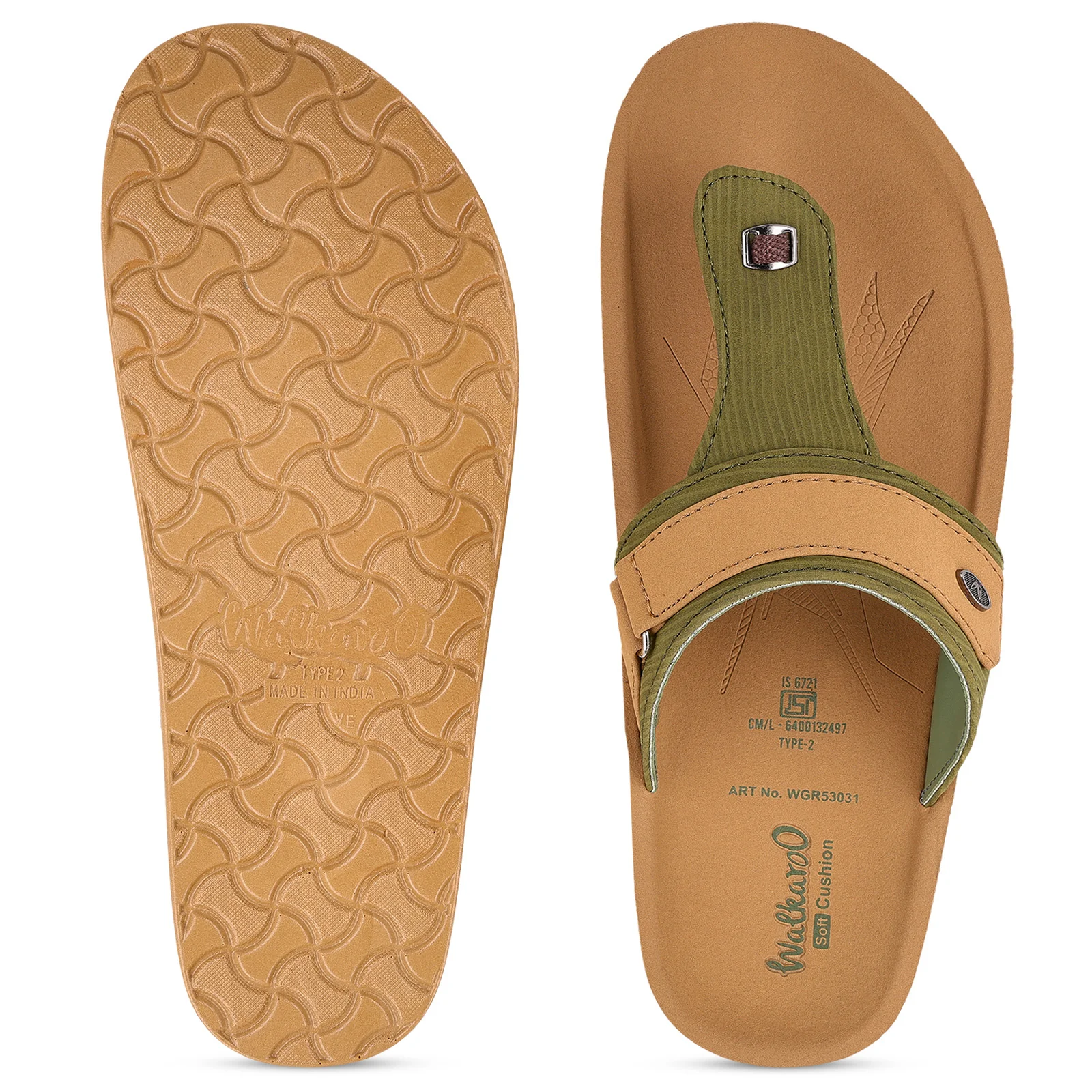 Men's Daily Wear Sandals - WGR53031 Light Green - Image 2