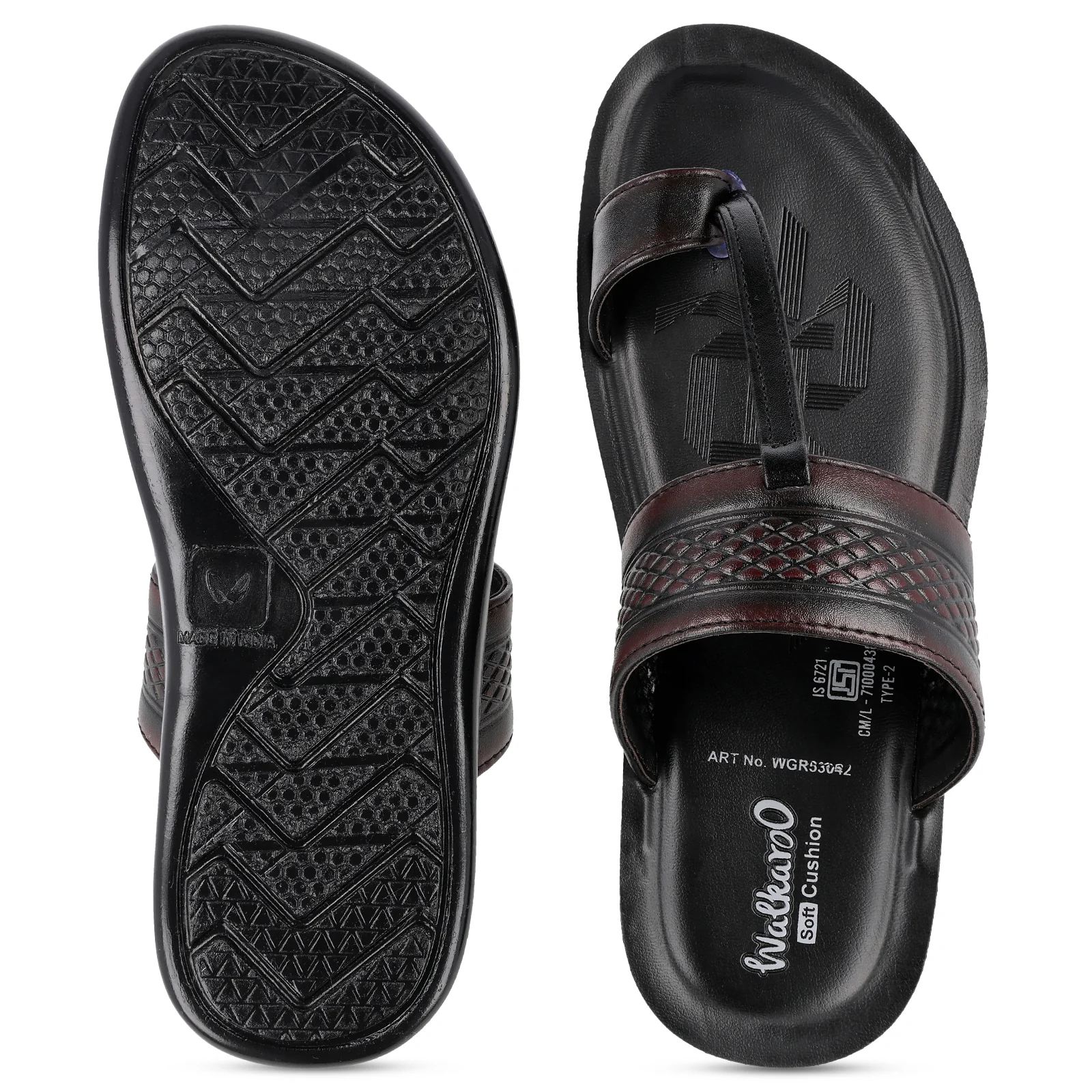 Men's Daily Wear Sandals - WGR53042 Black - Image 2