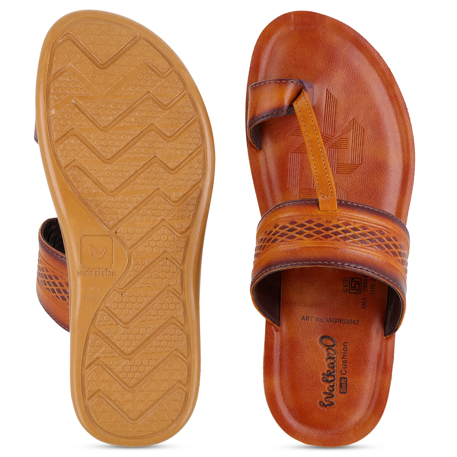 Men's Daily Wear Sandals - WGR53042 Tan - Image 2