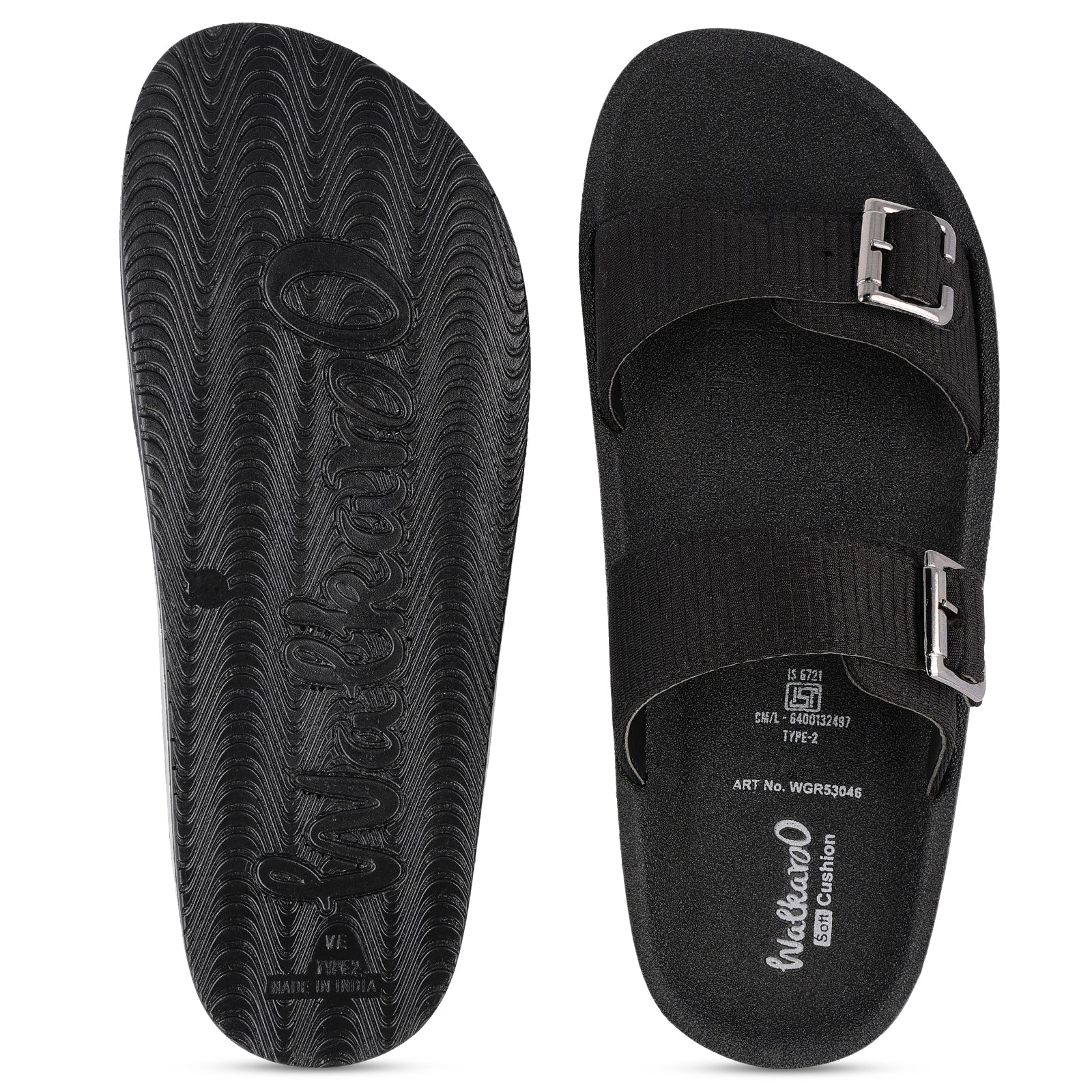 Men's Daily Wear Sandals - WGR53046 Black - Image 3