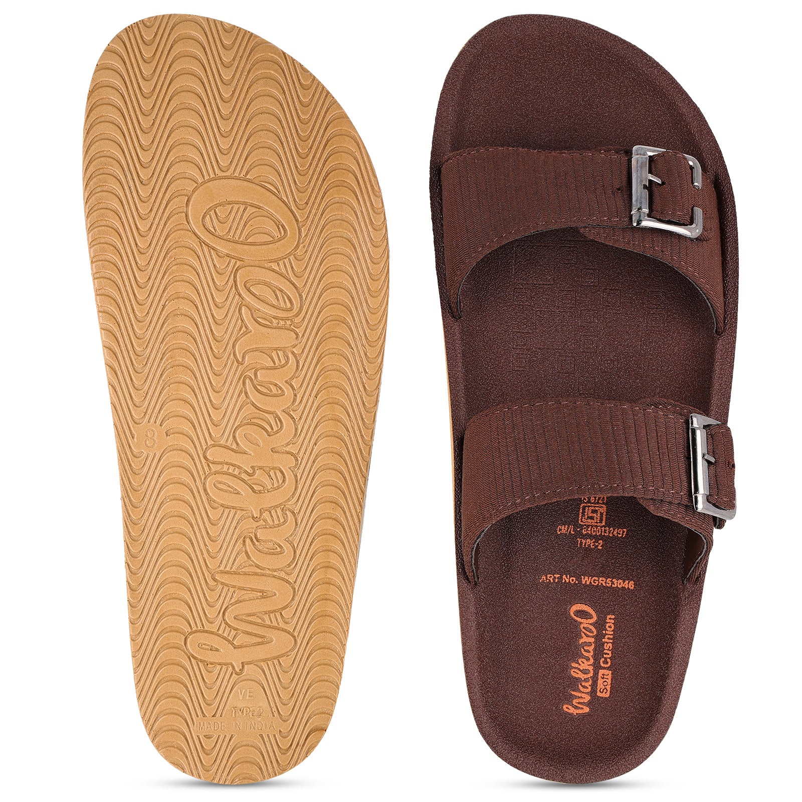 Men's Daily Wear Sandals - WGR53046 Brown - Image 2