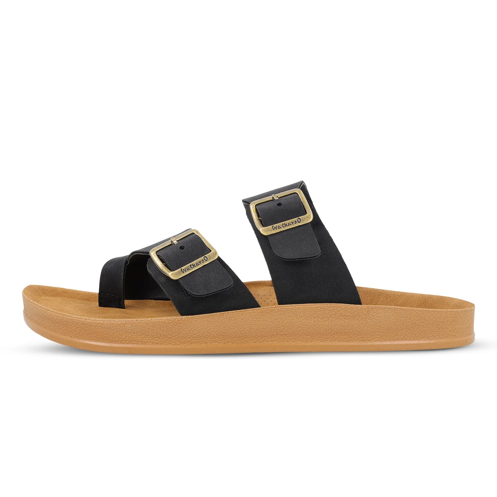 Men's Daily Wear Sandals - WGR53247 Black Beige - Image 3