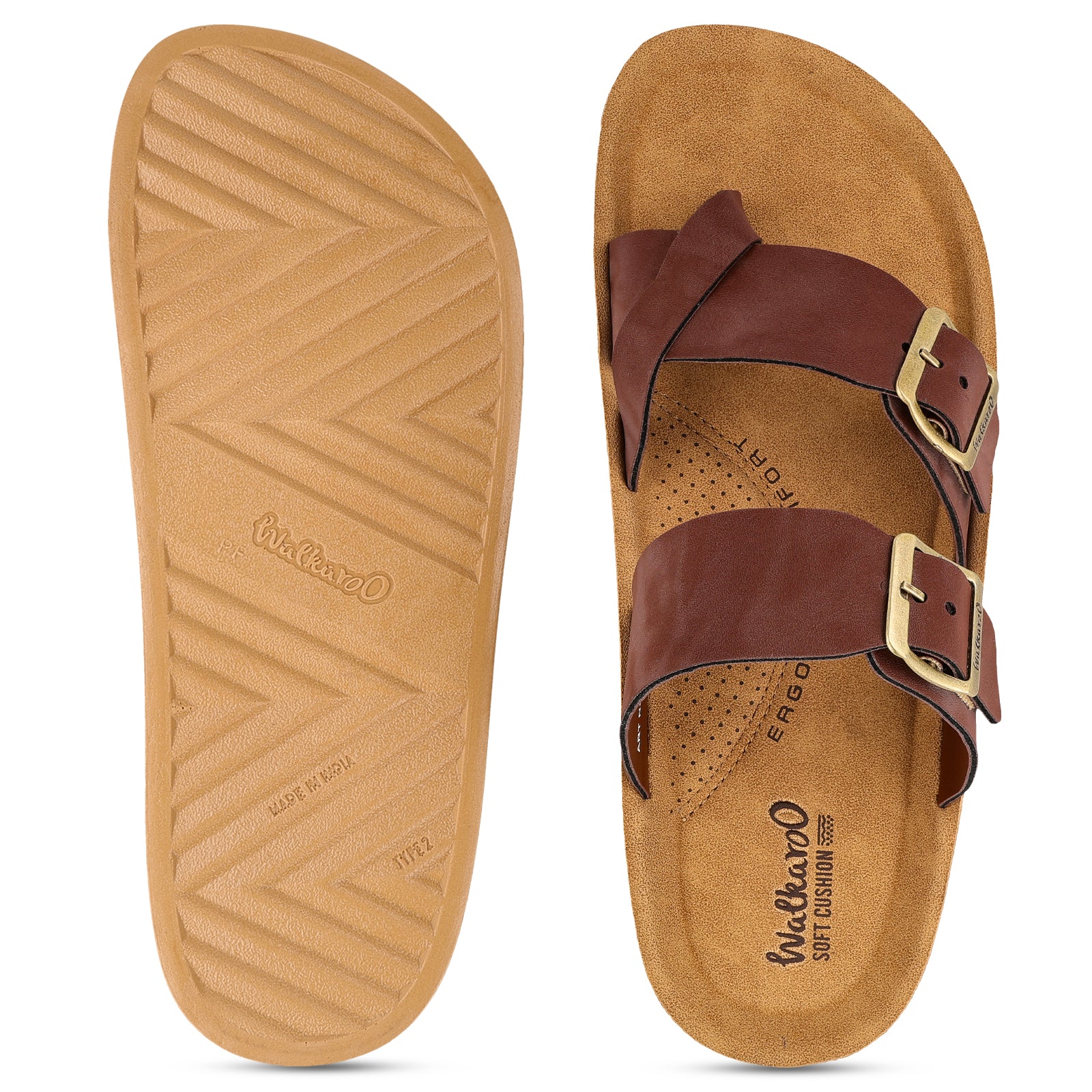 Men's Daily Wear Sandals - WGR53247 Brown - Image 2