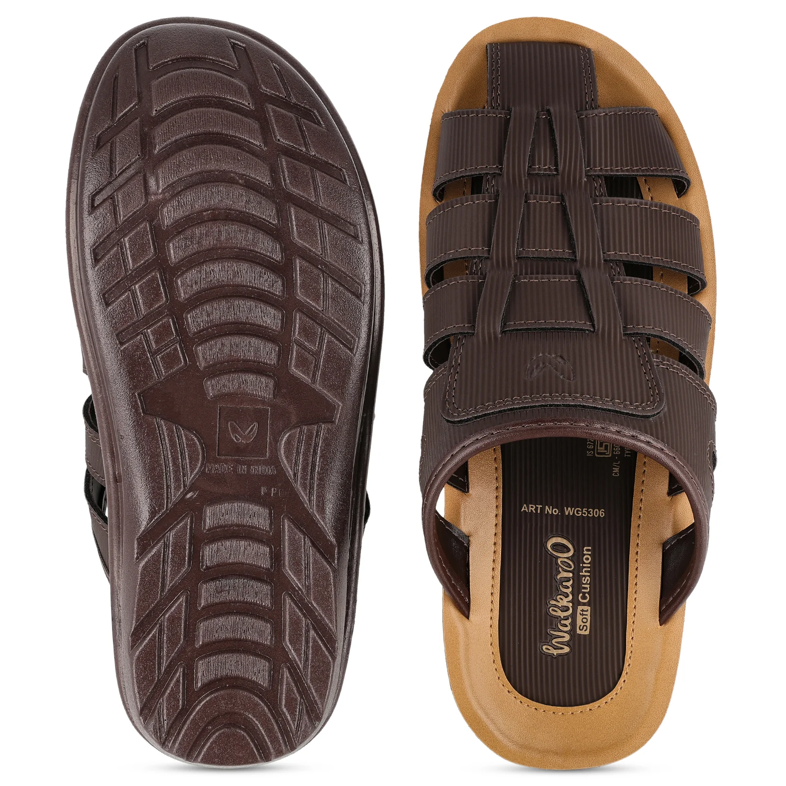 Men's Fisherman Sandals - WG5306 Brown Beige - Image 2