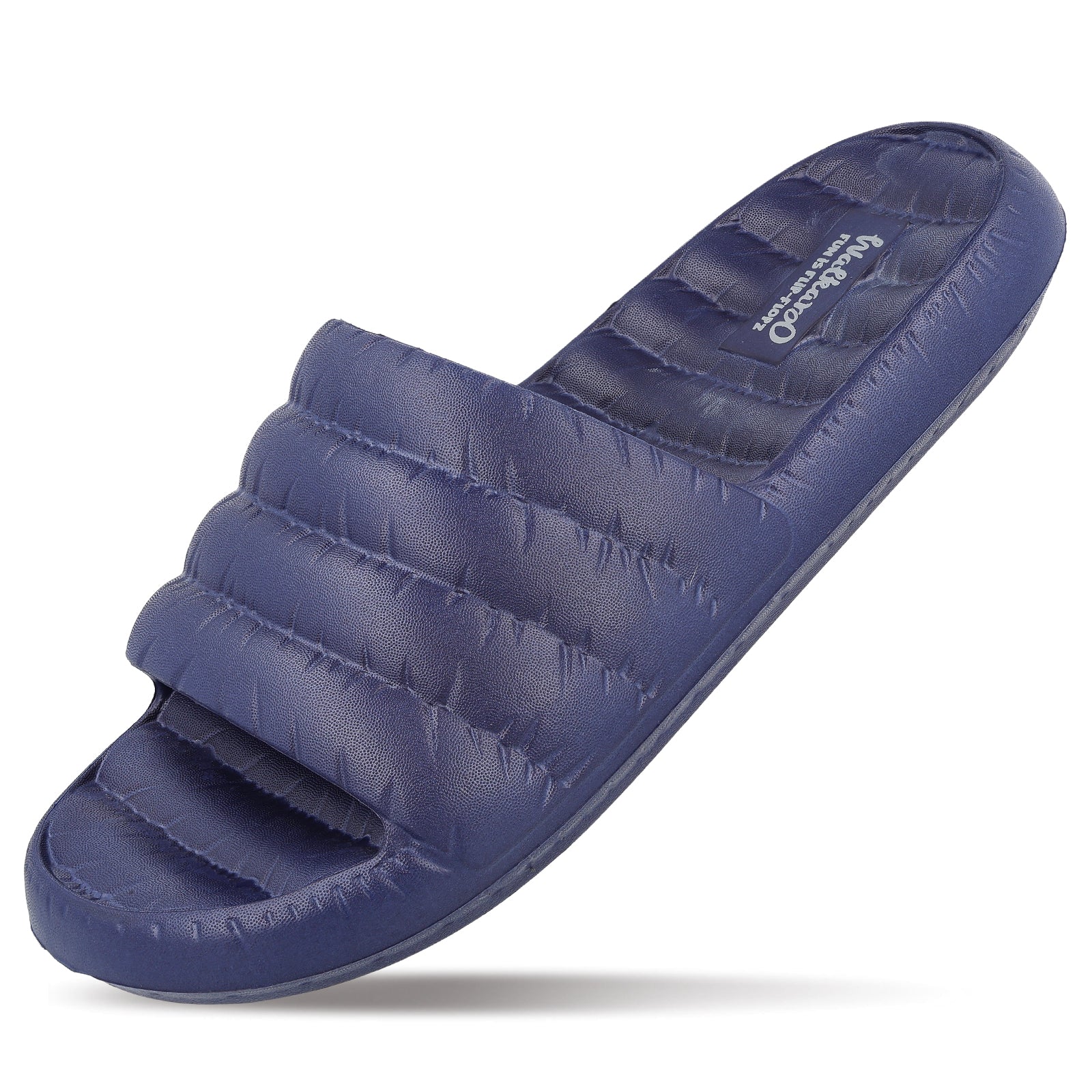 Men's Flip Flop Sliders - WC8770 Navy Blue - Image 5
