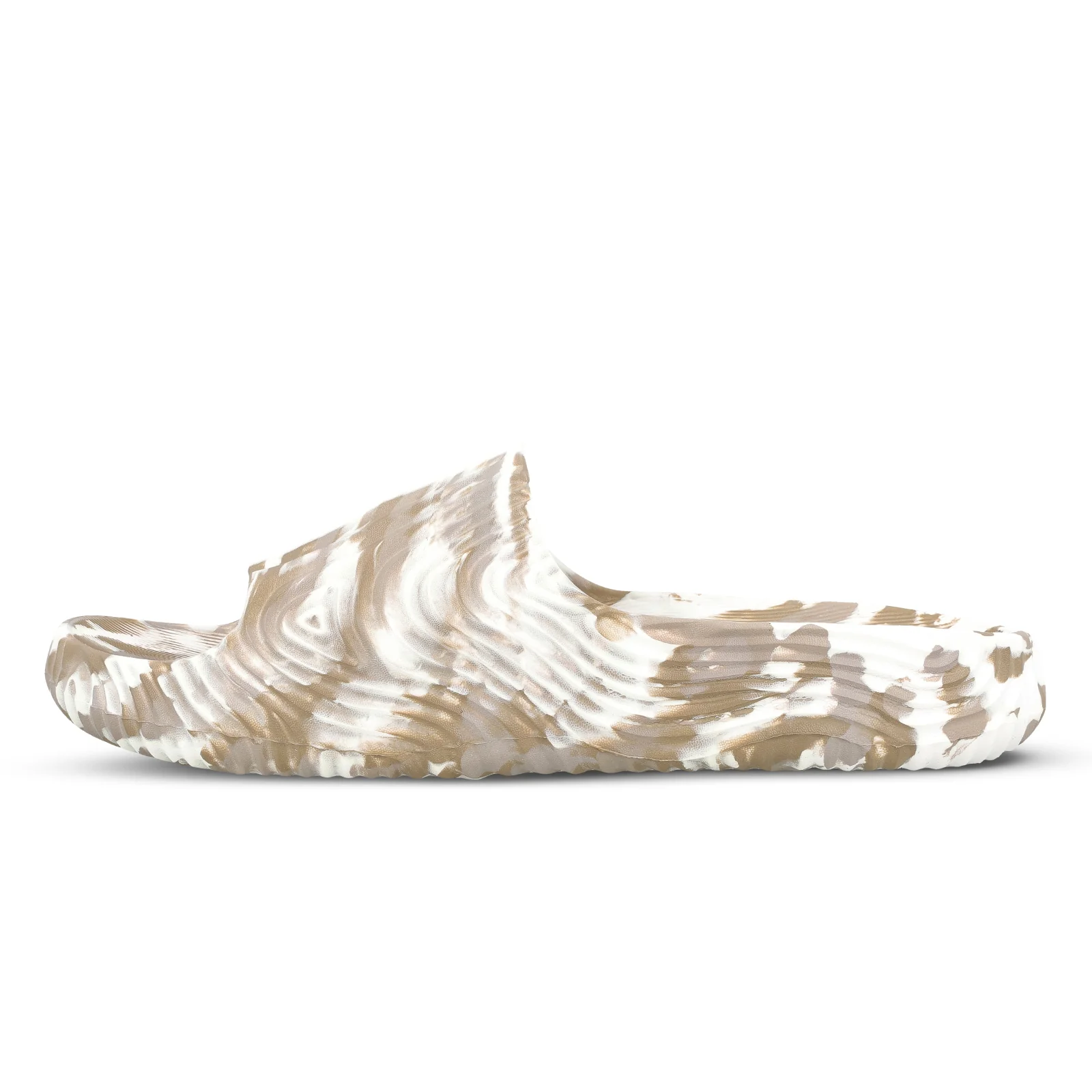 Men's Flip Flop Sliders  - WC8823 Khaki White - Image 3