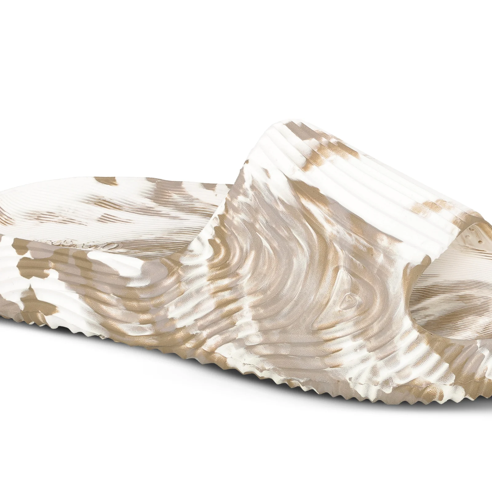 Men's Flip Flop Sliders  - WC8823 Khaki White - Image 4