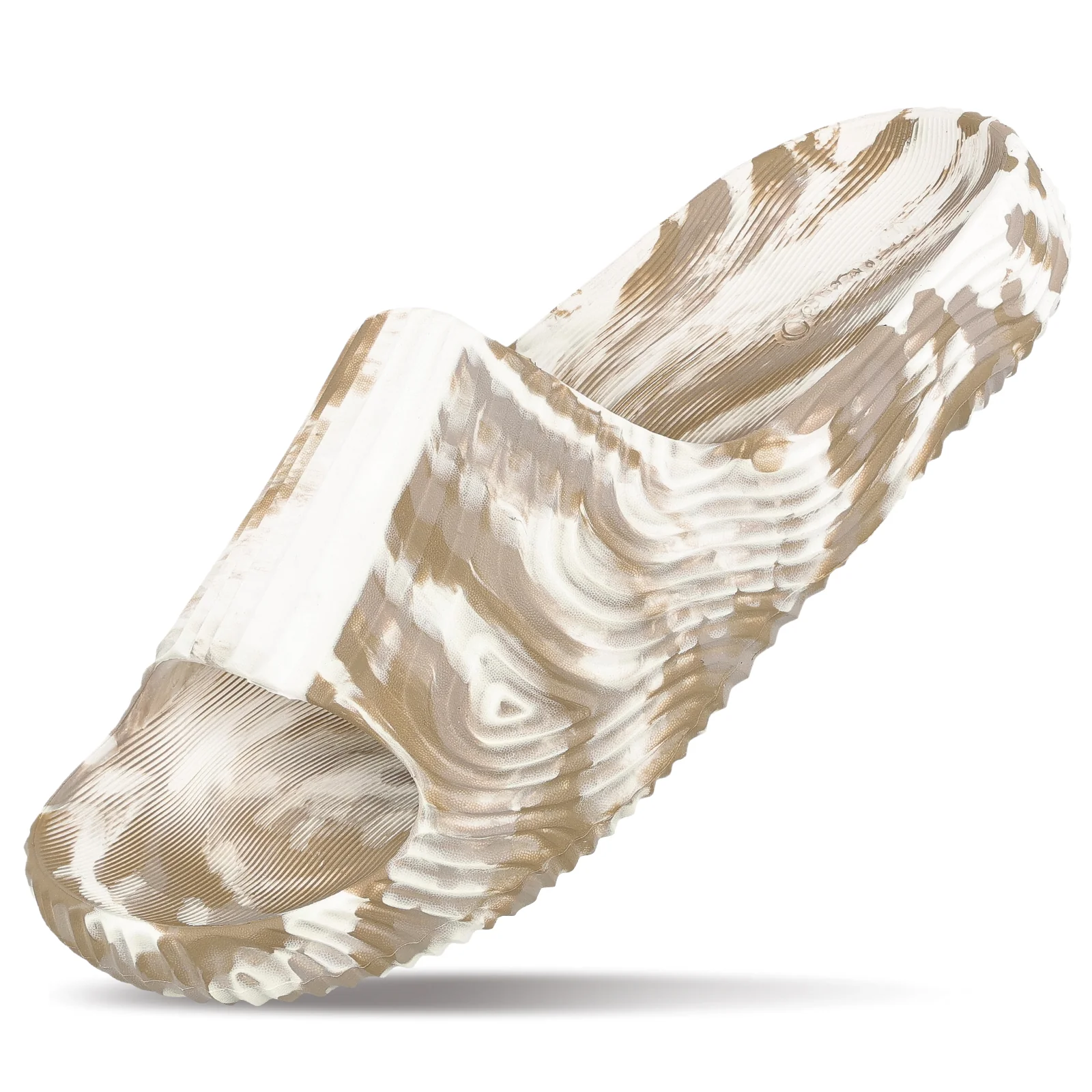 Men's Flip Flop Sliders  - WC8823 Khaki White - Image 5