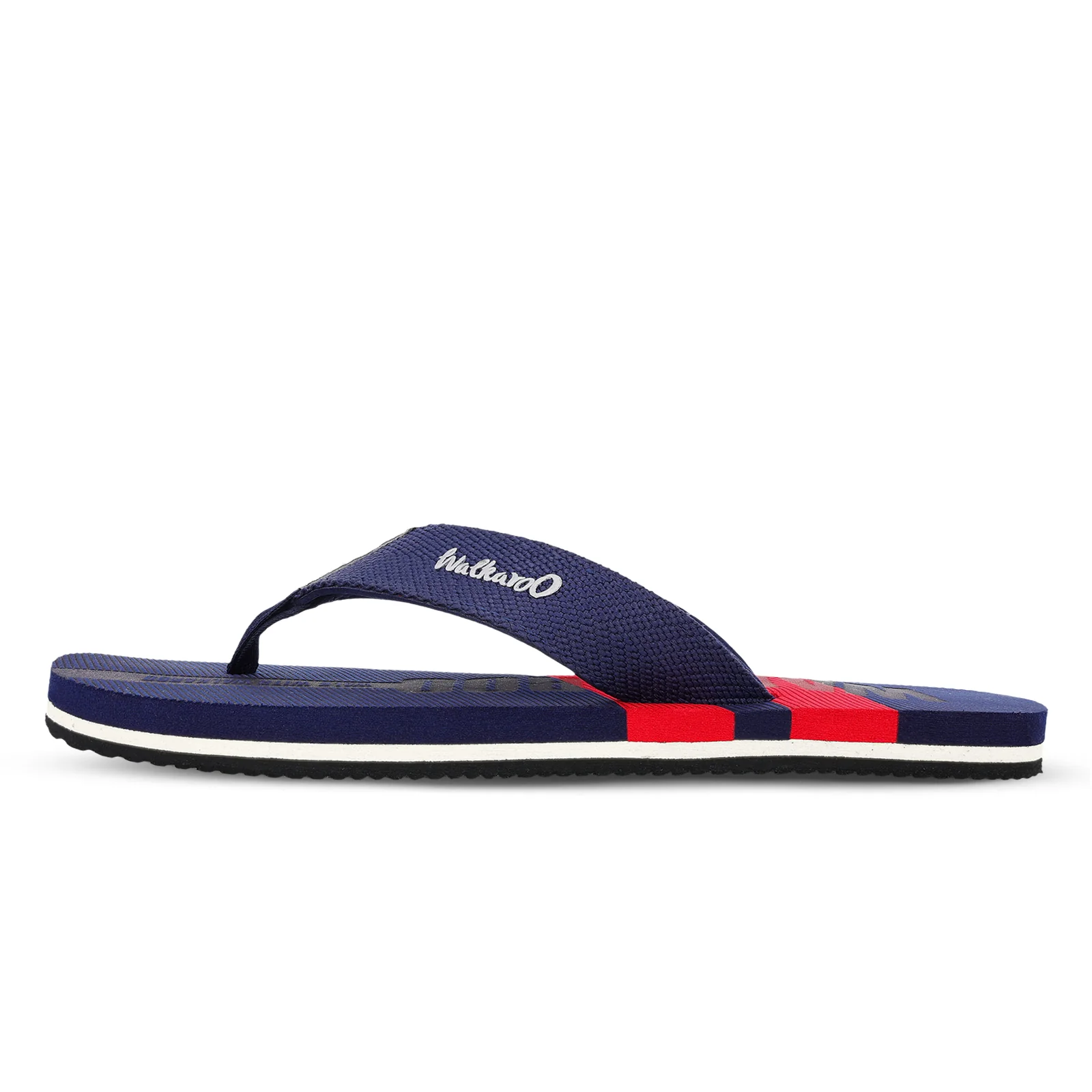 Men's Flip Flop Slippers - WC4257 Navy Blue Red - Image 3