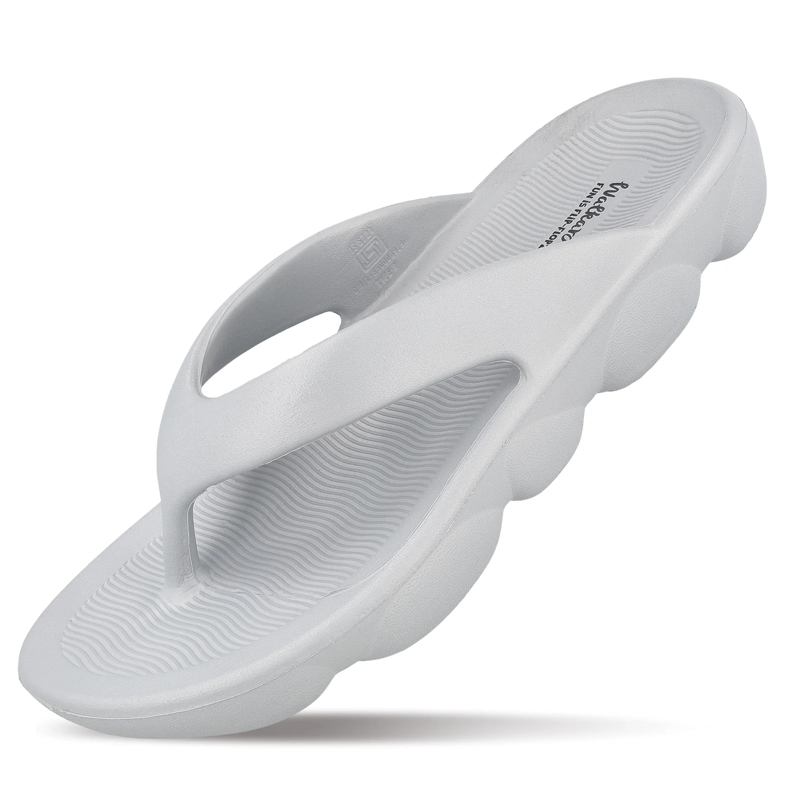 Men's Flip-Flop Slippers - WC8789 Light Grey - Image 5