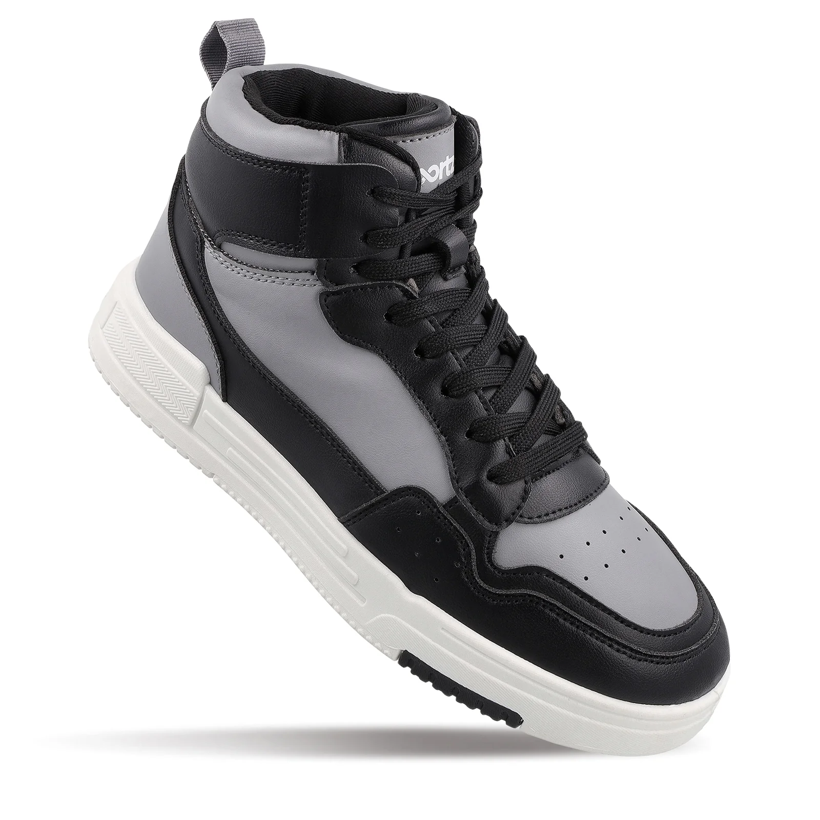 Men's High Top Sports Sneakers - WY3470 Black - Image 3