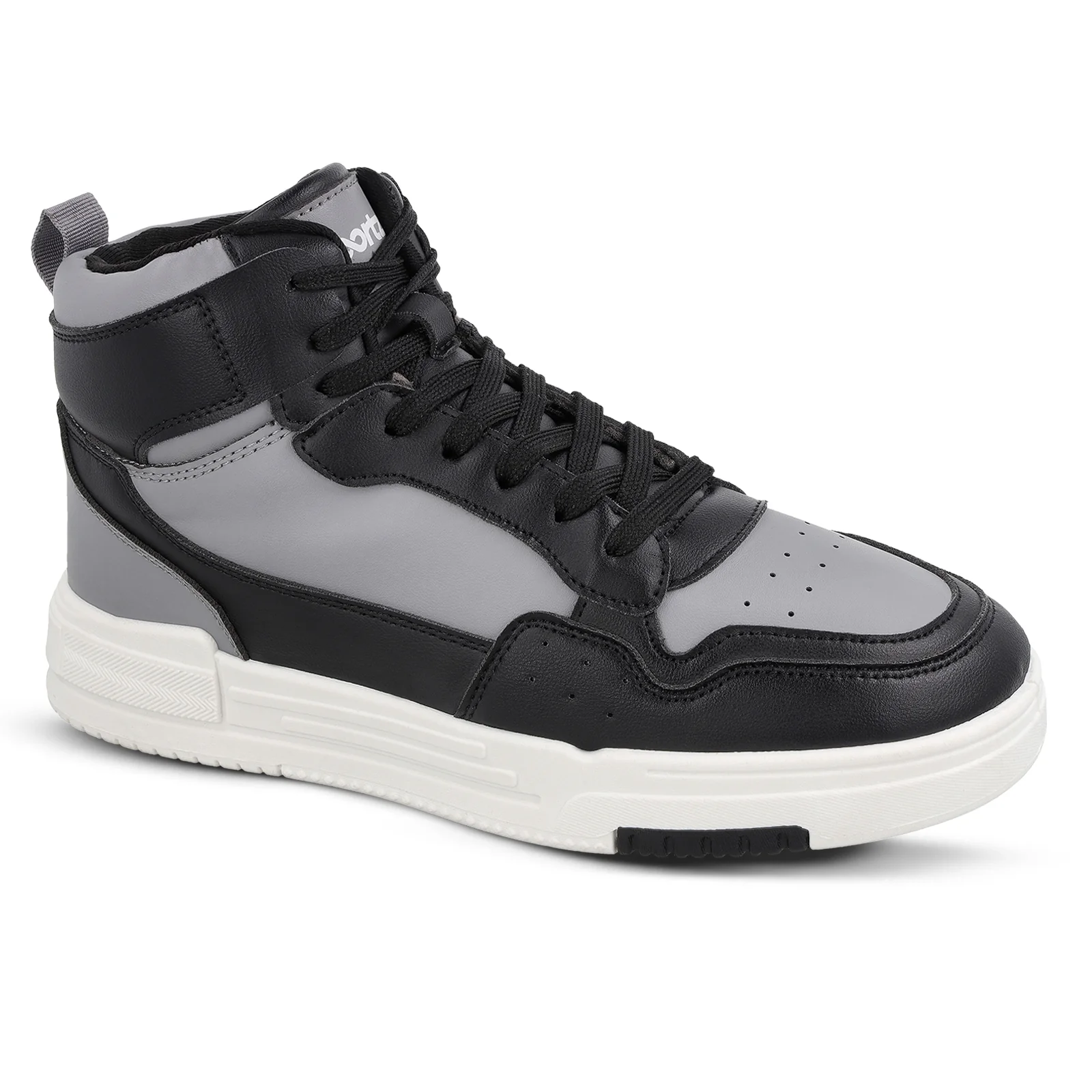 Men's High Top Sports Sneakers - WY3470 Black - Image 4