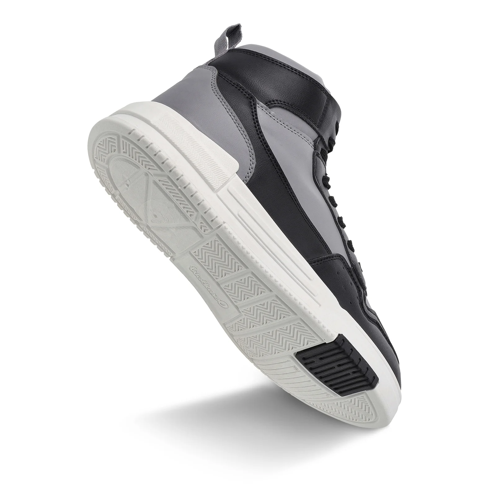 Men's High Top Sports Sneakers - WY3470 Black - Image 6