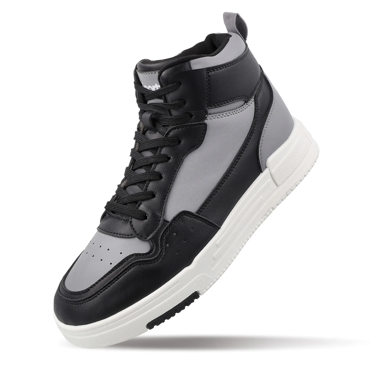 Men's High Top Sports Sneakers - WY3470 Black - Image 7
