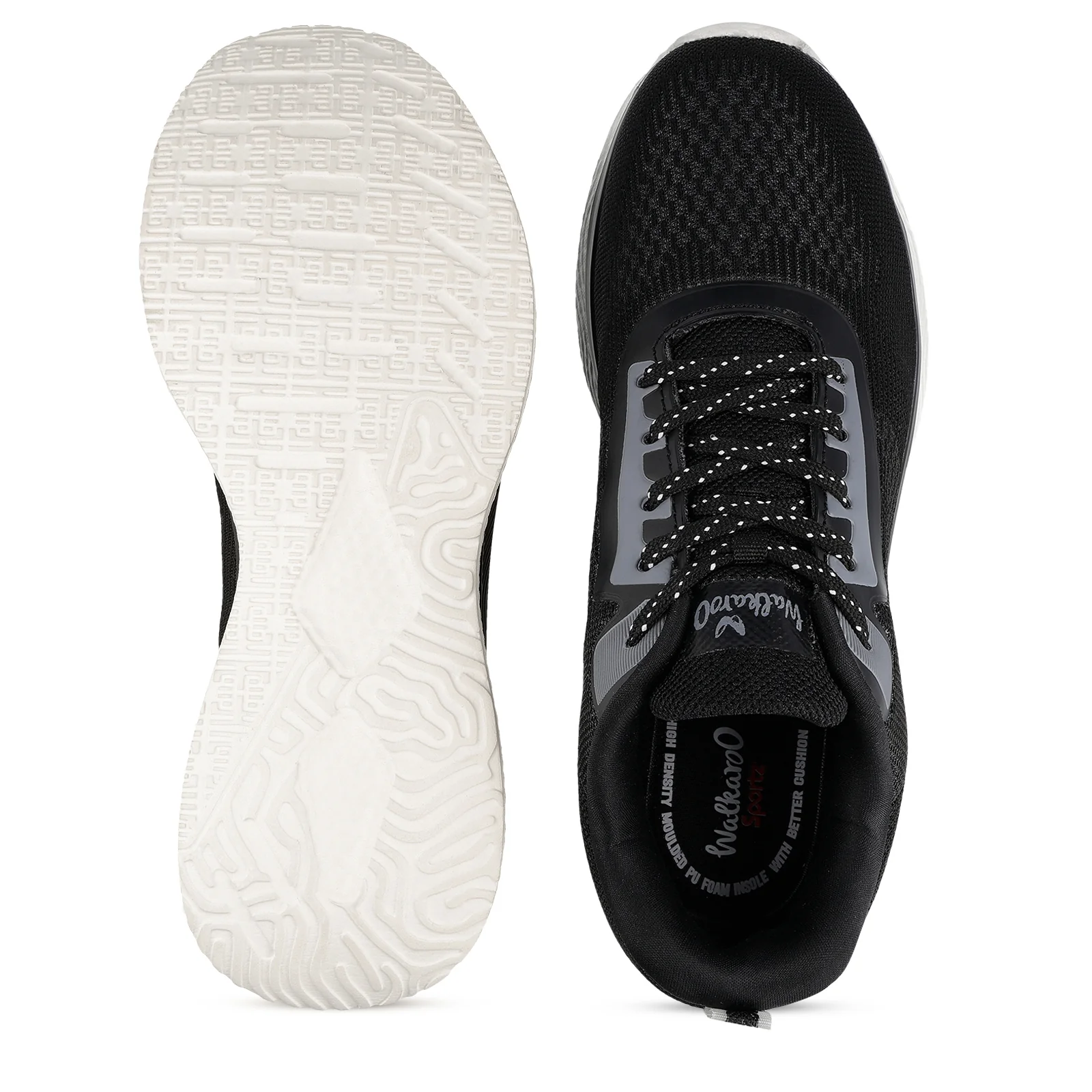Men's Lace-up Sports Shoes - WS9127 Black Grey - Image 2