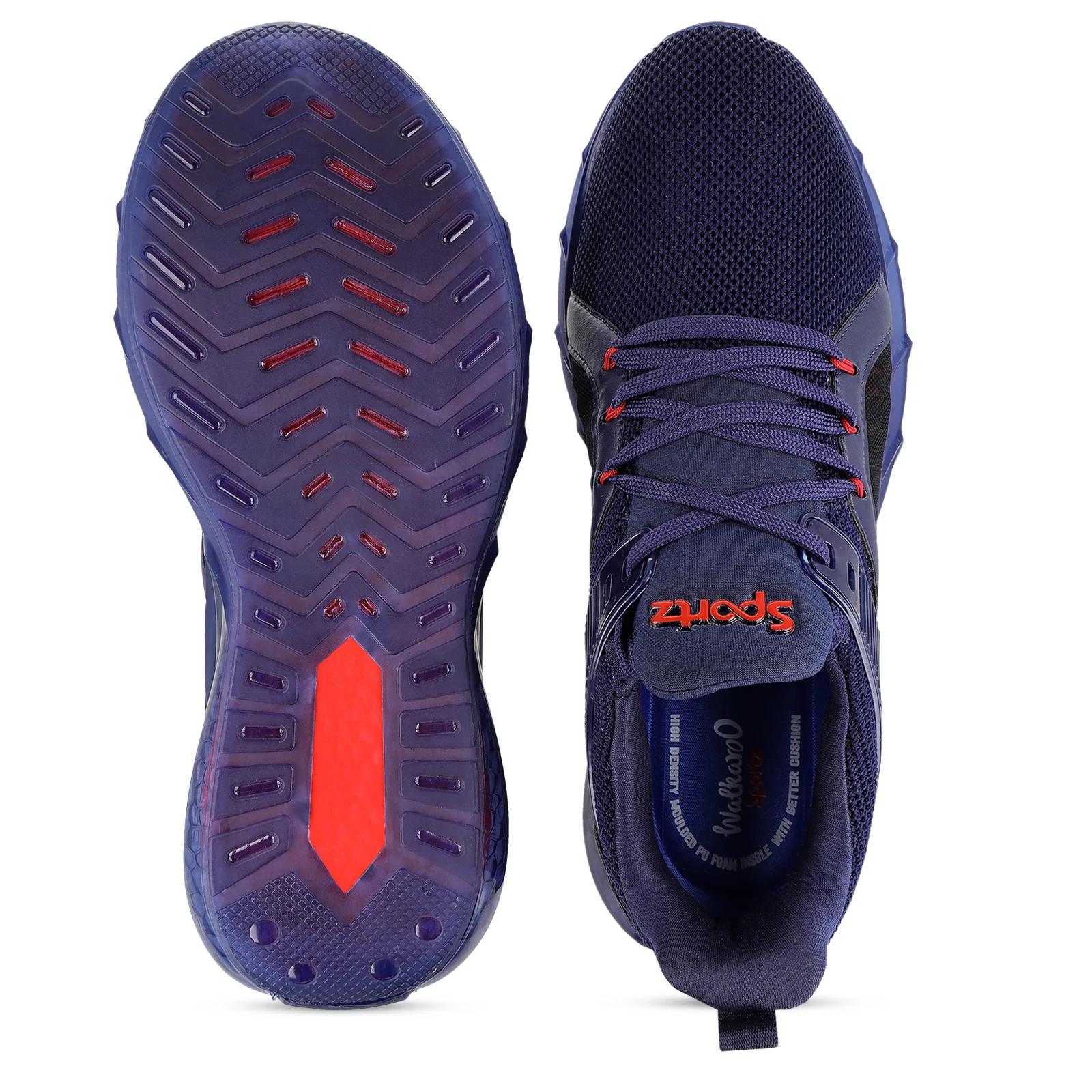Men's Lace-up Sports Shoes - WS9138 Navy Blue - Image 2