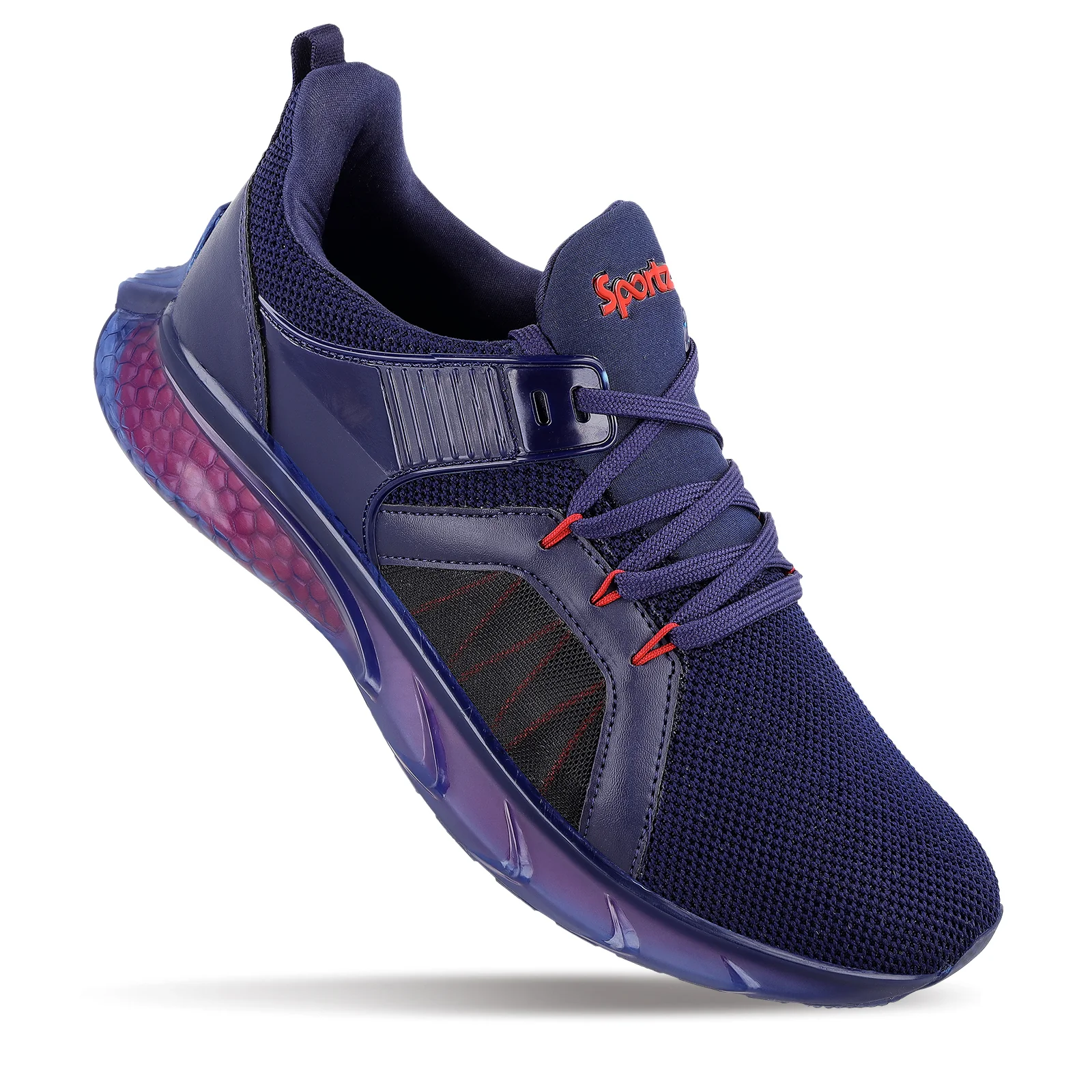 Men's Lace-up Sports Shoes - WS9138 Navy Blue - Image 3