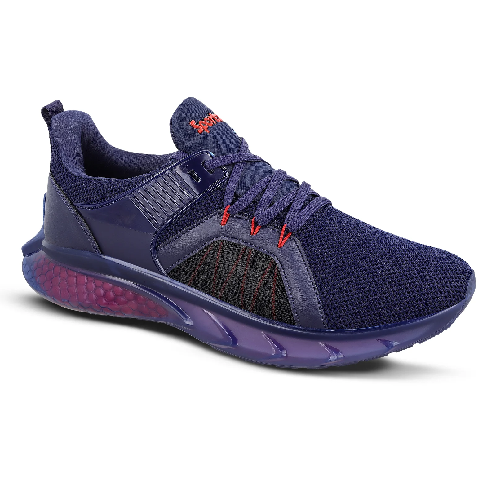 Men's Lace-up Sports Shoes - WS9138 Navy Blue - Image 4