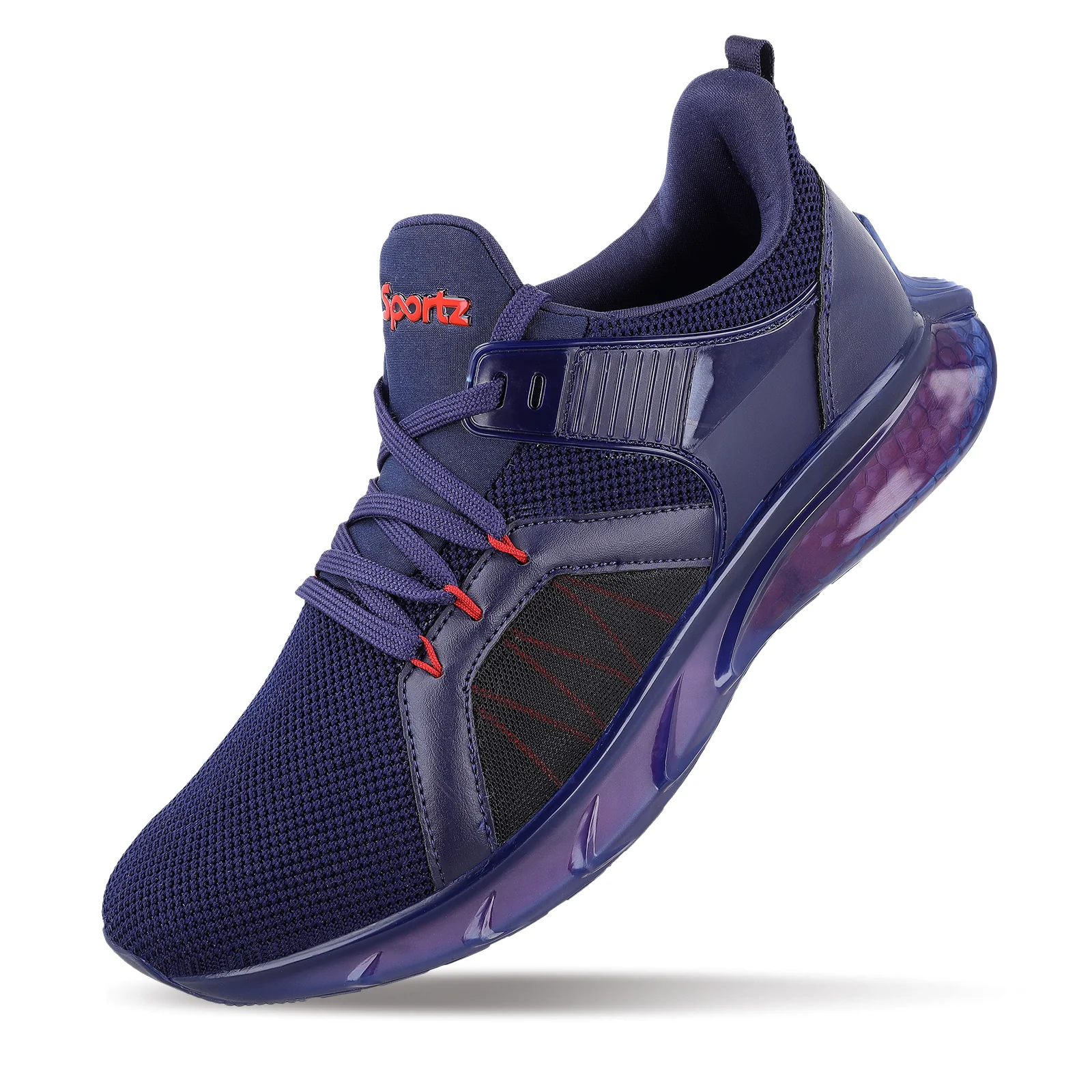 Men's Lace-up Sports Shoes - WS9138 Navy Blue - Image 7