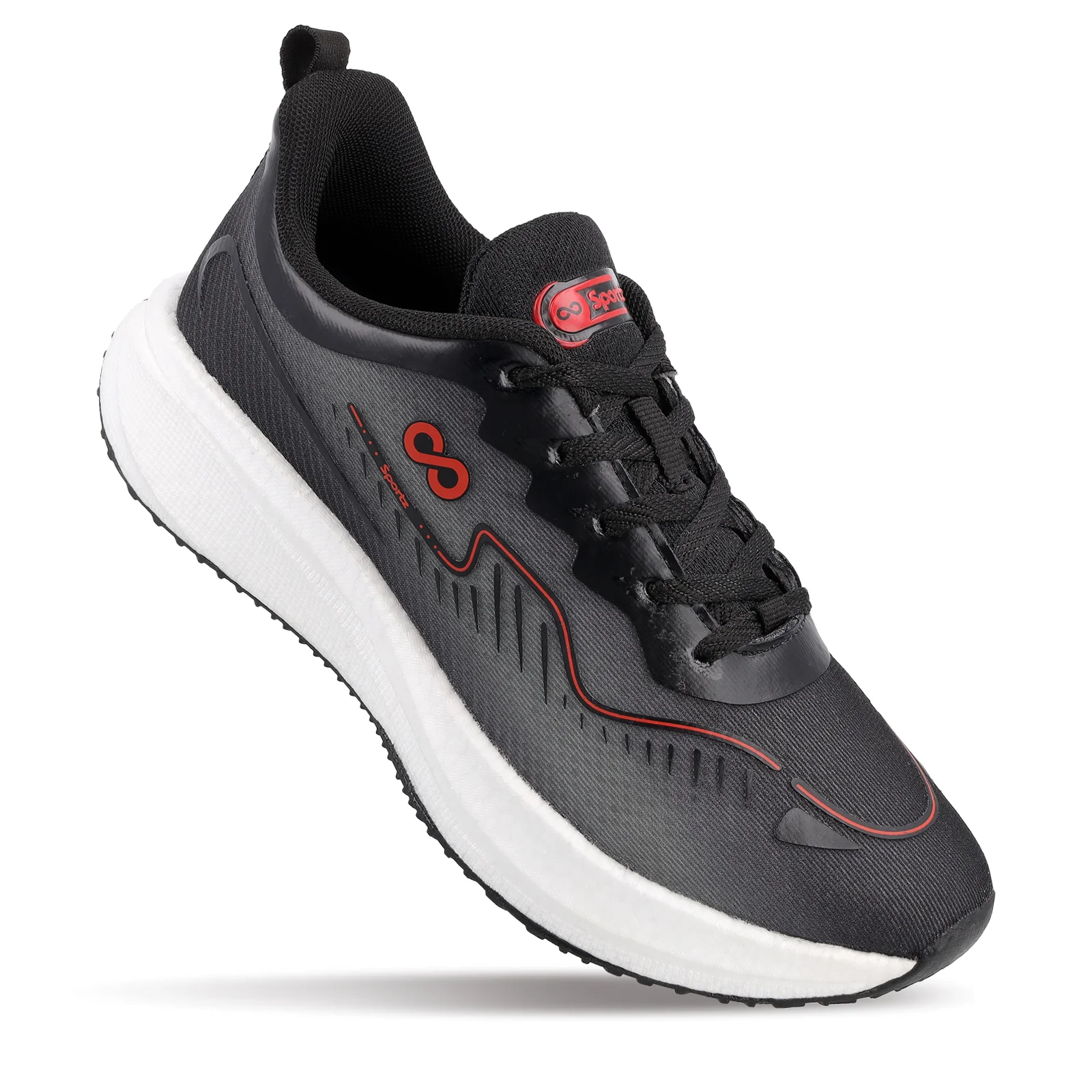 Men's Active Beads Sports Shoes - WS9163 Black - Image 4